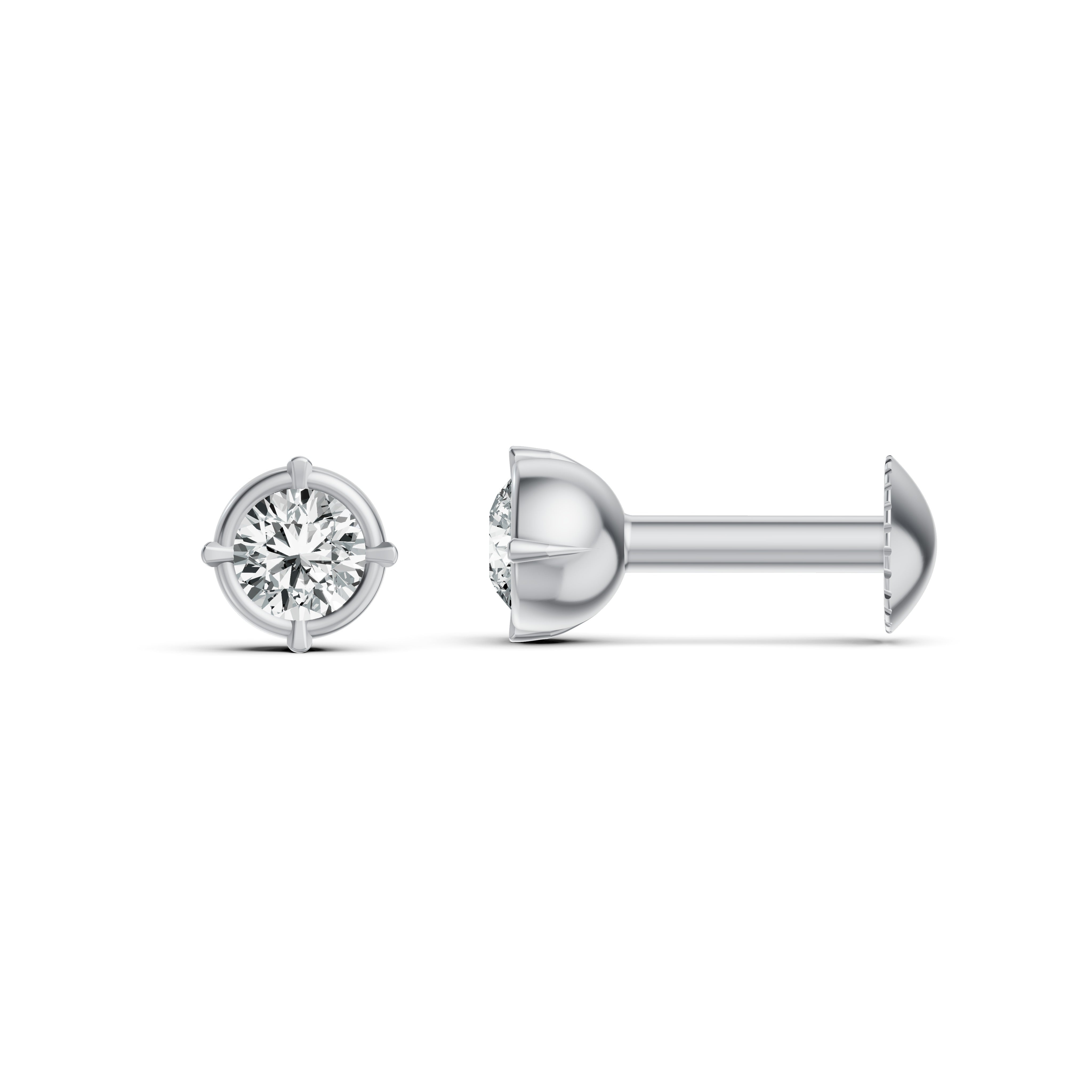 Gleaming Diamond Stud Earrings