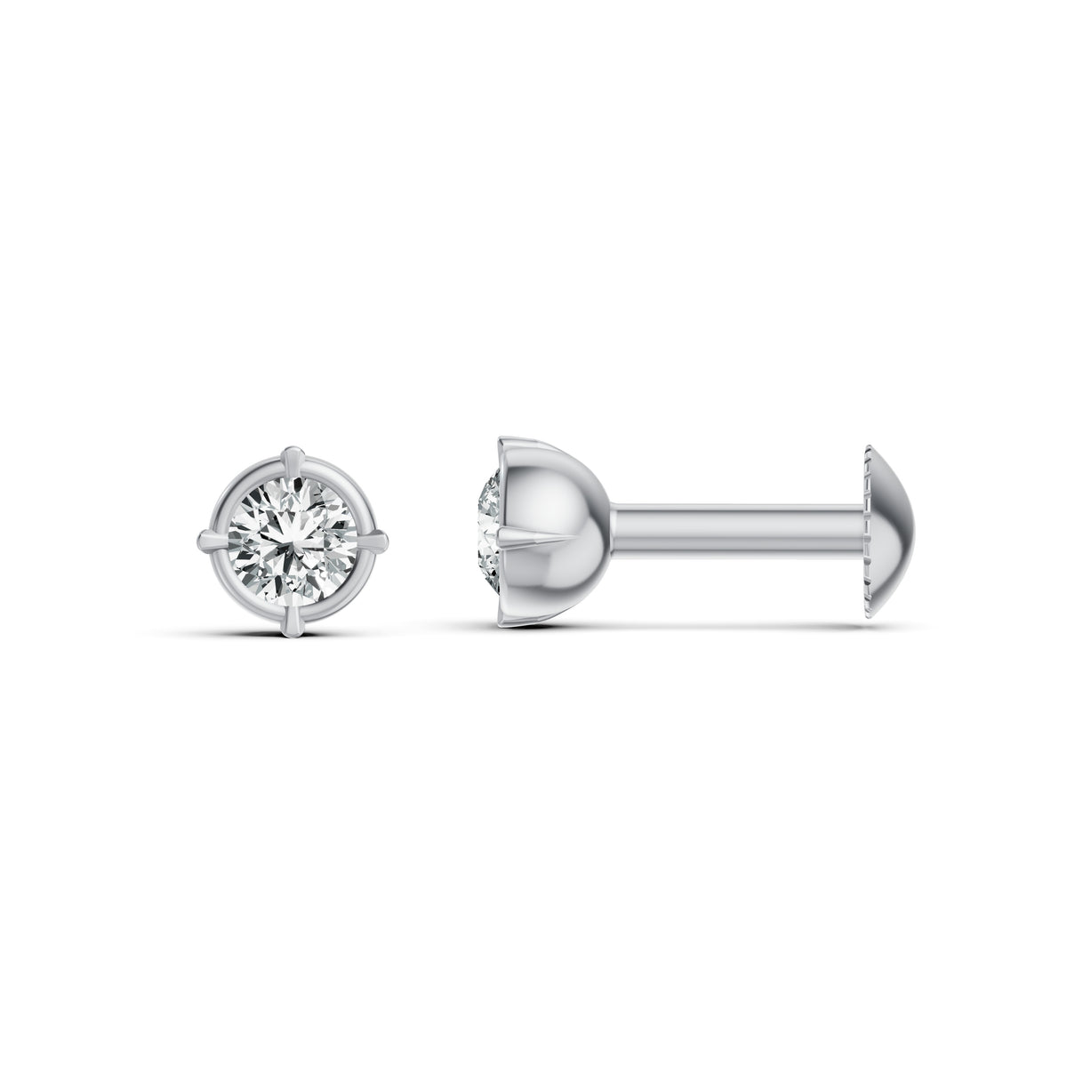Gleaming Diamond Stud Earrings