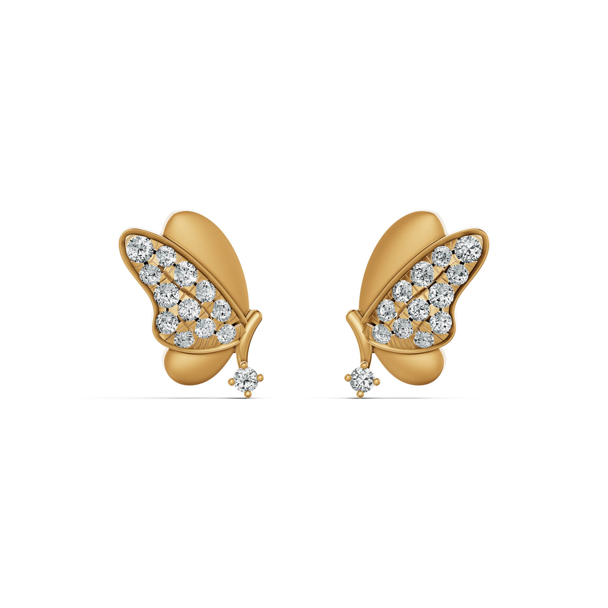 Butterfly Whispers Diamond Stud Earrings