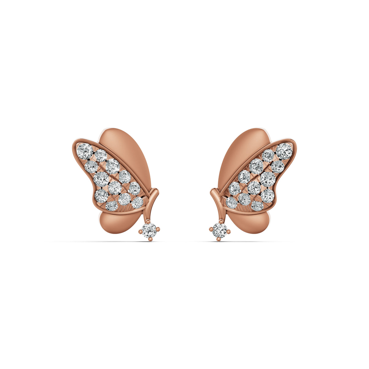 Butterfly Whispers Diamond Stud Earrings