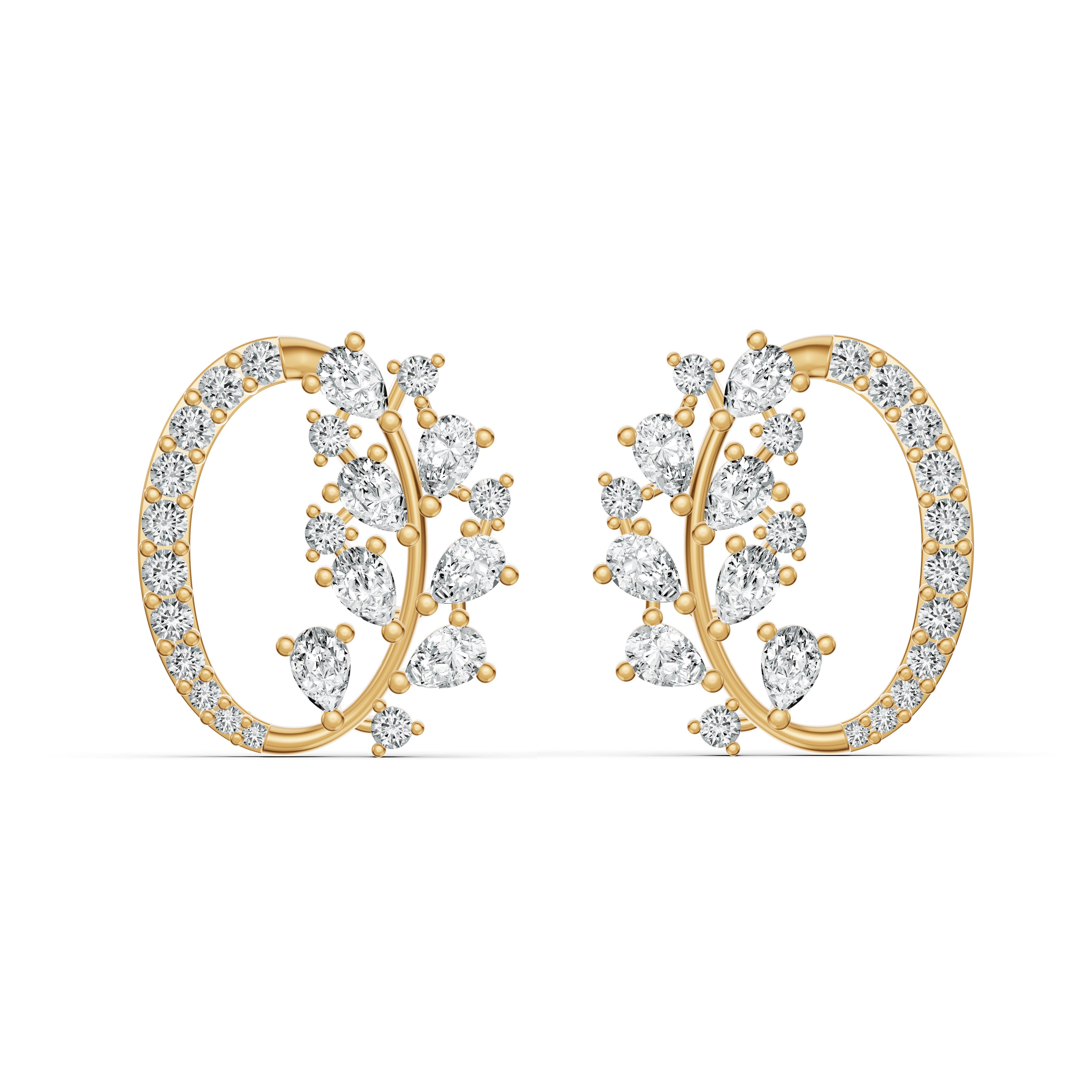 Blooming Arc Diamond Earrings