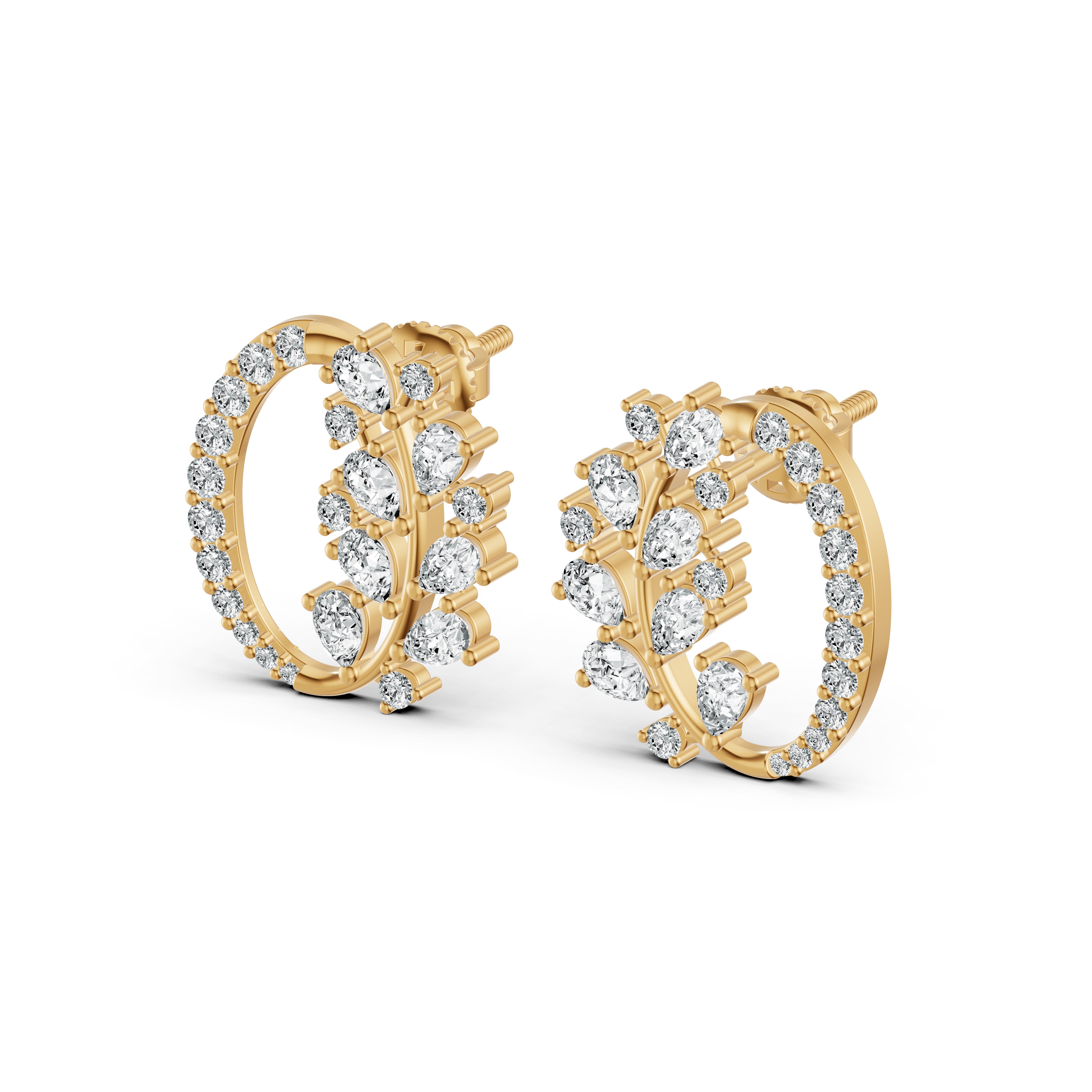 Blooming Arc Diamond Earrings