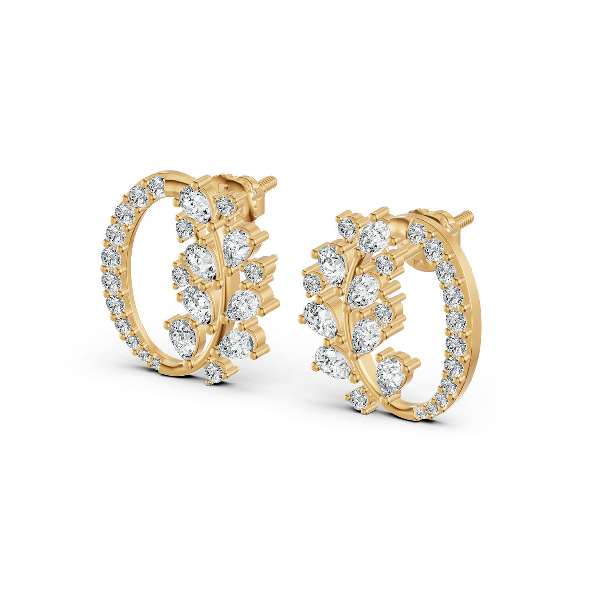 Blooming Arc Diamond Earrings
