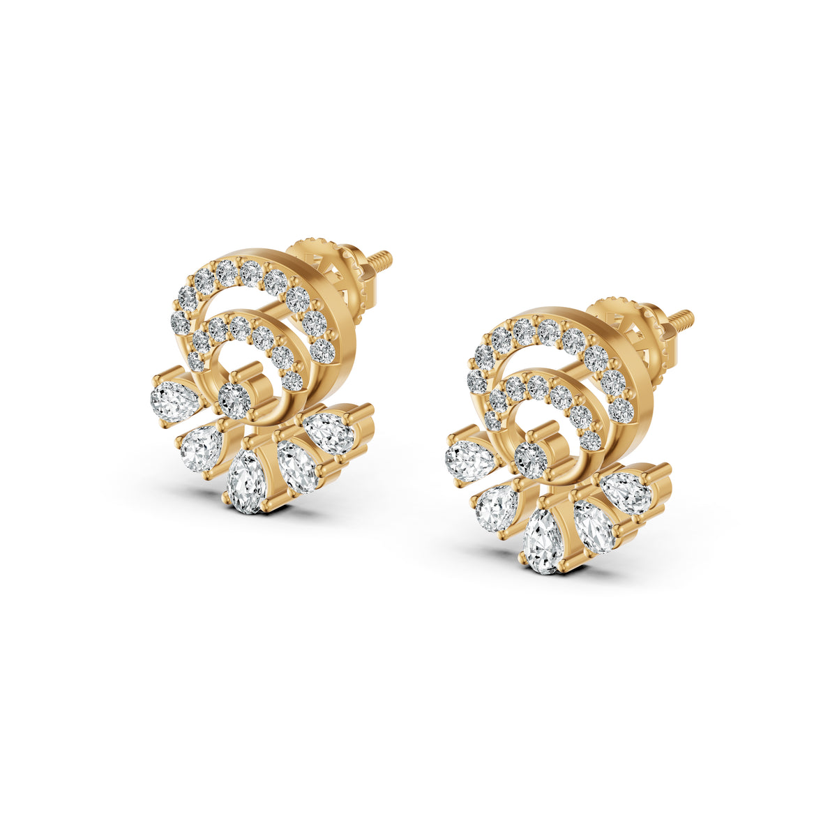 Dazzling Fanflare Diamond Studs