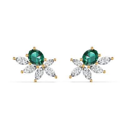 Emerald Radiance Diamond Studs
