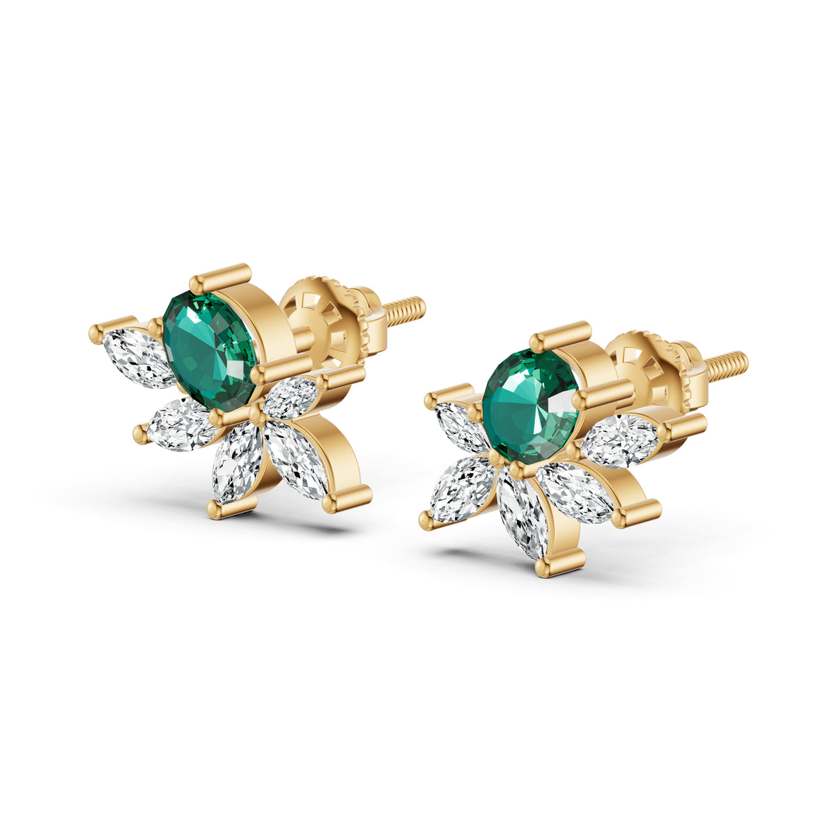 Emerald Radiance Diamond Studs