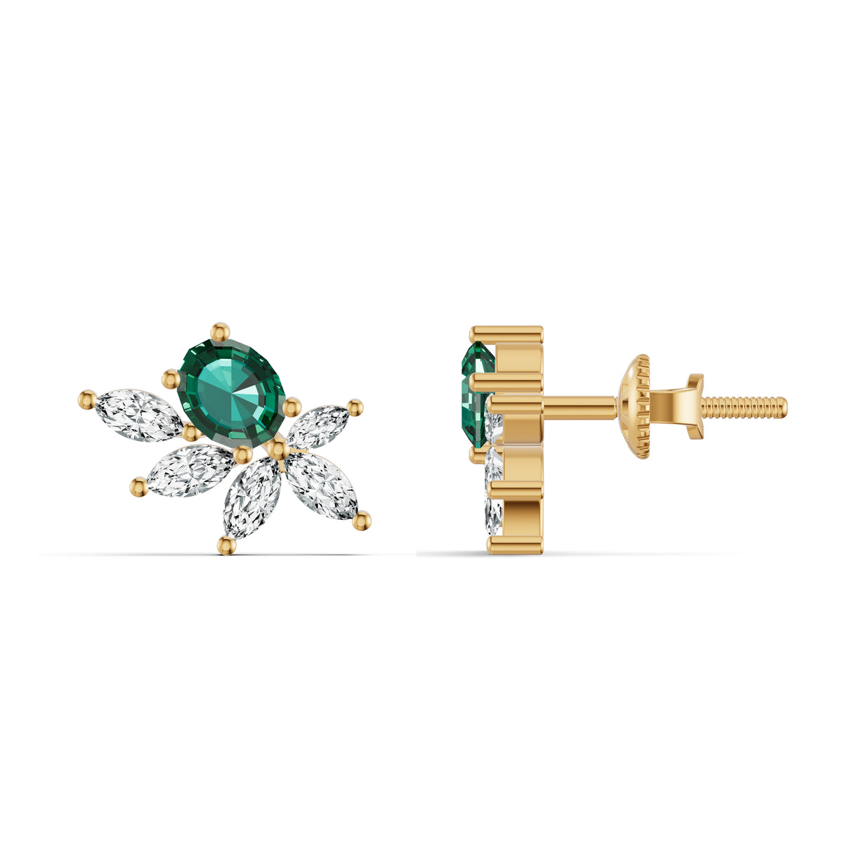 Emerald Radiance Diamond Studs