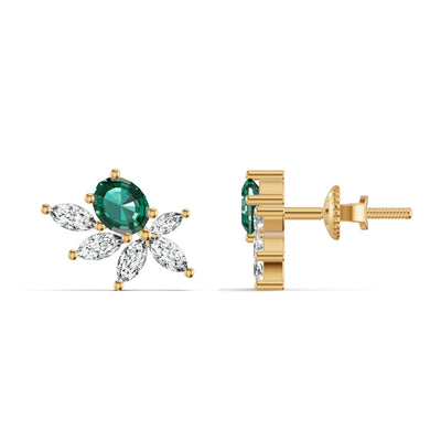 Emerald Radiance Diamond Studs