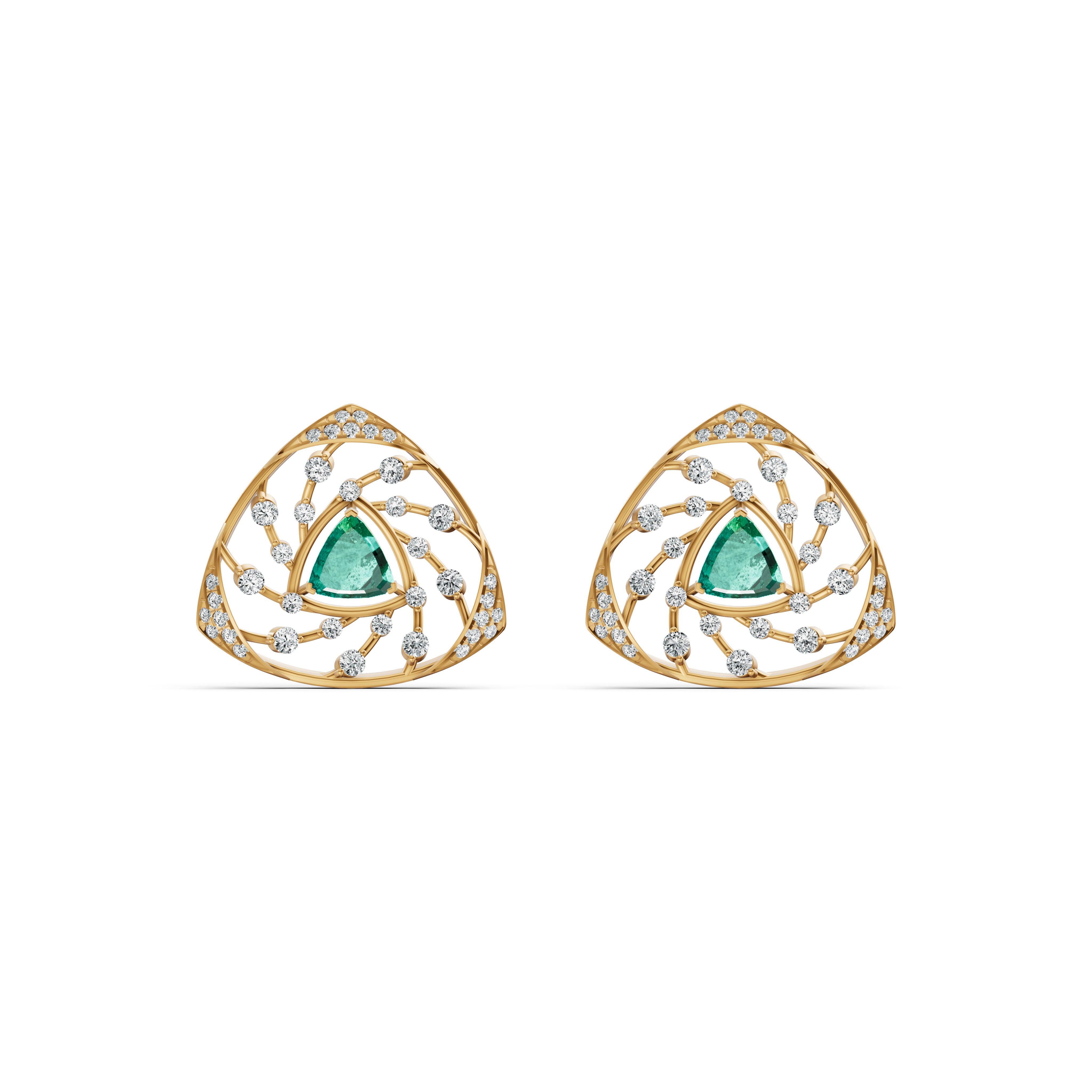 Whirlpool Grace Diamond Stud Earrings