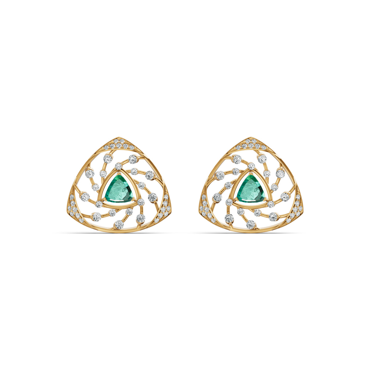 Whirlpool Grace Diamond Stud Earrings