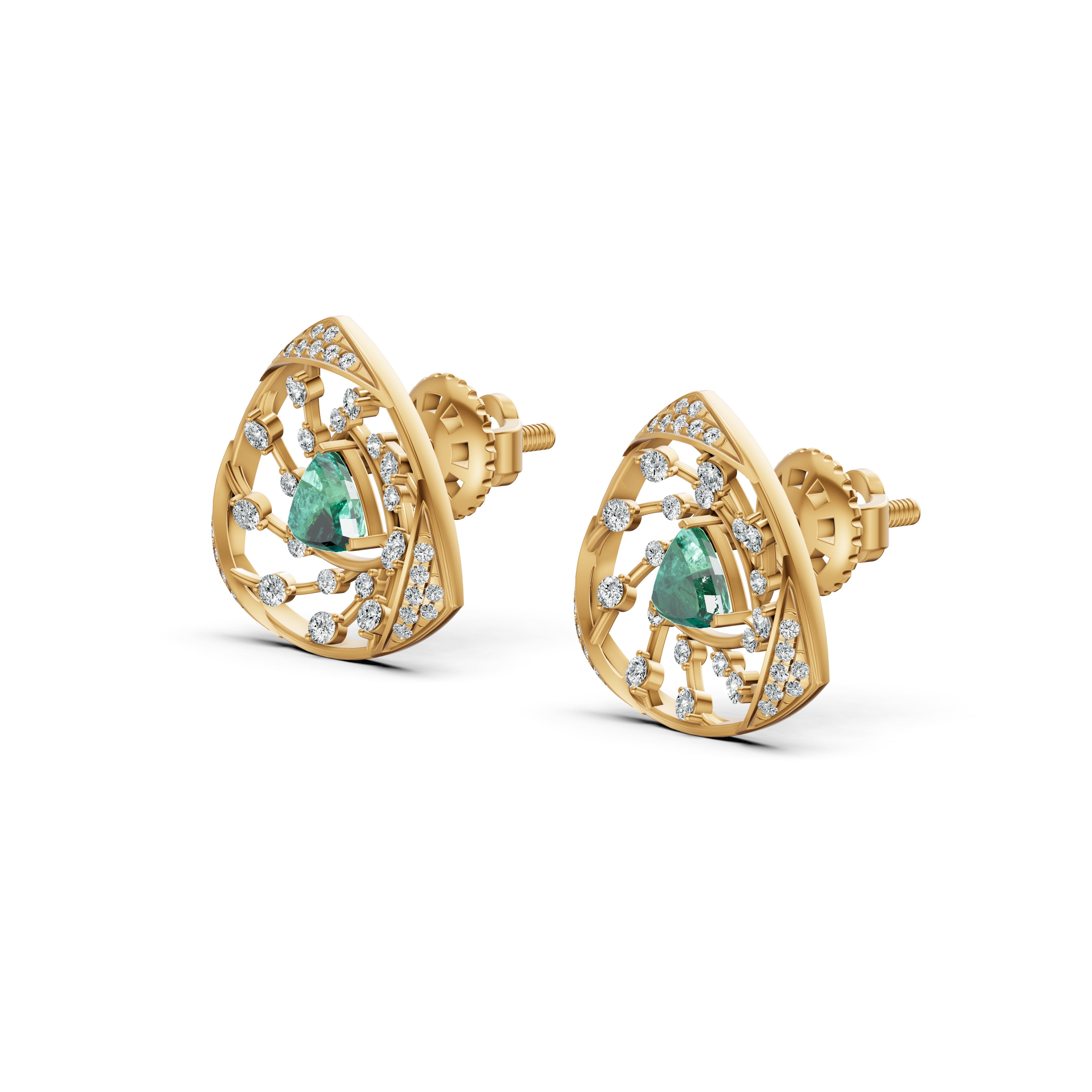 Whirlpool Grace Diamond Stud Earrings