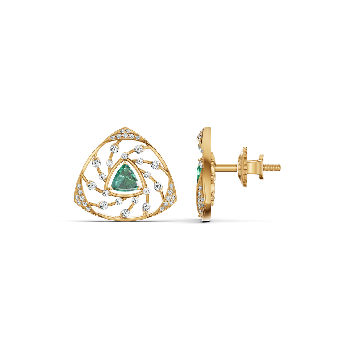 Whirlpool Grace Diamond Stud Earrings
