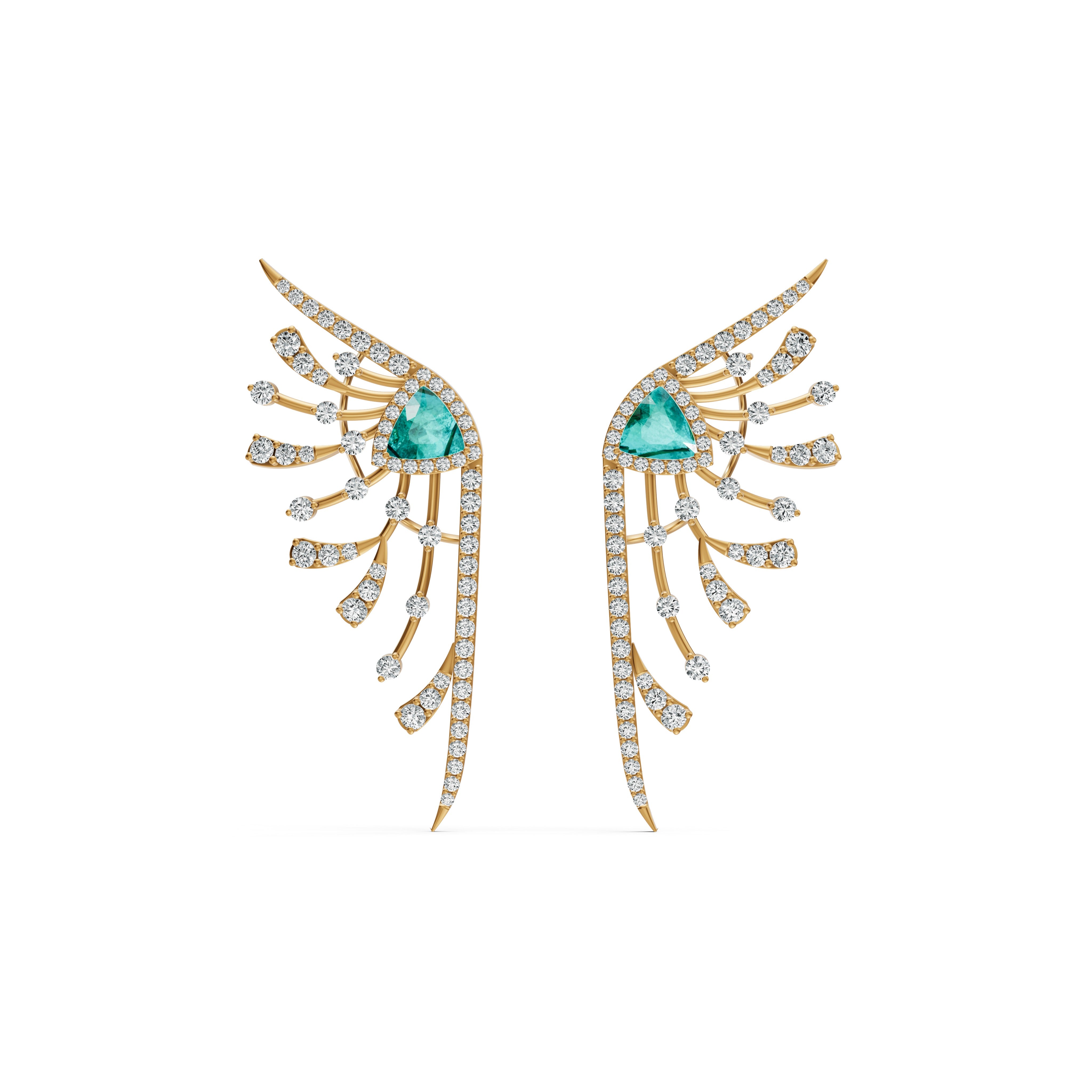 Flowy Butterfly Diamond Earrings