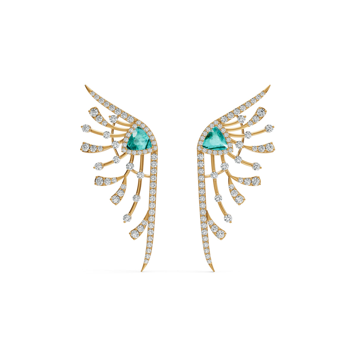 Flowy Butterfly Diamond Earrings