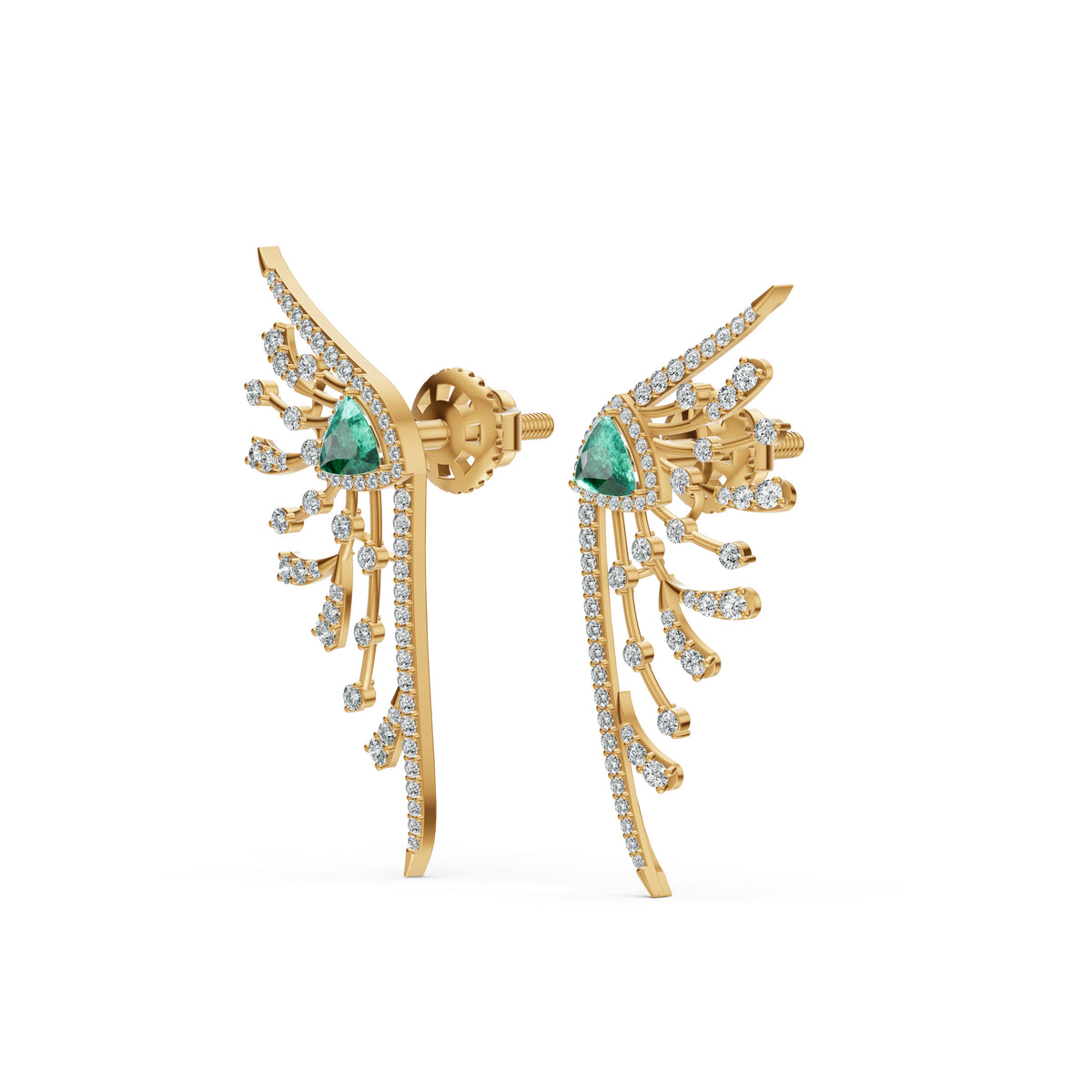 Flowy Butterfly Diamond Earrings