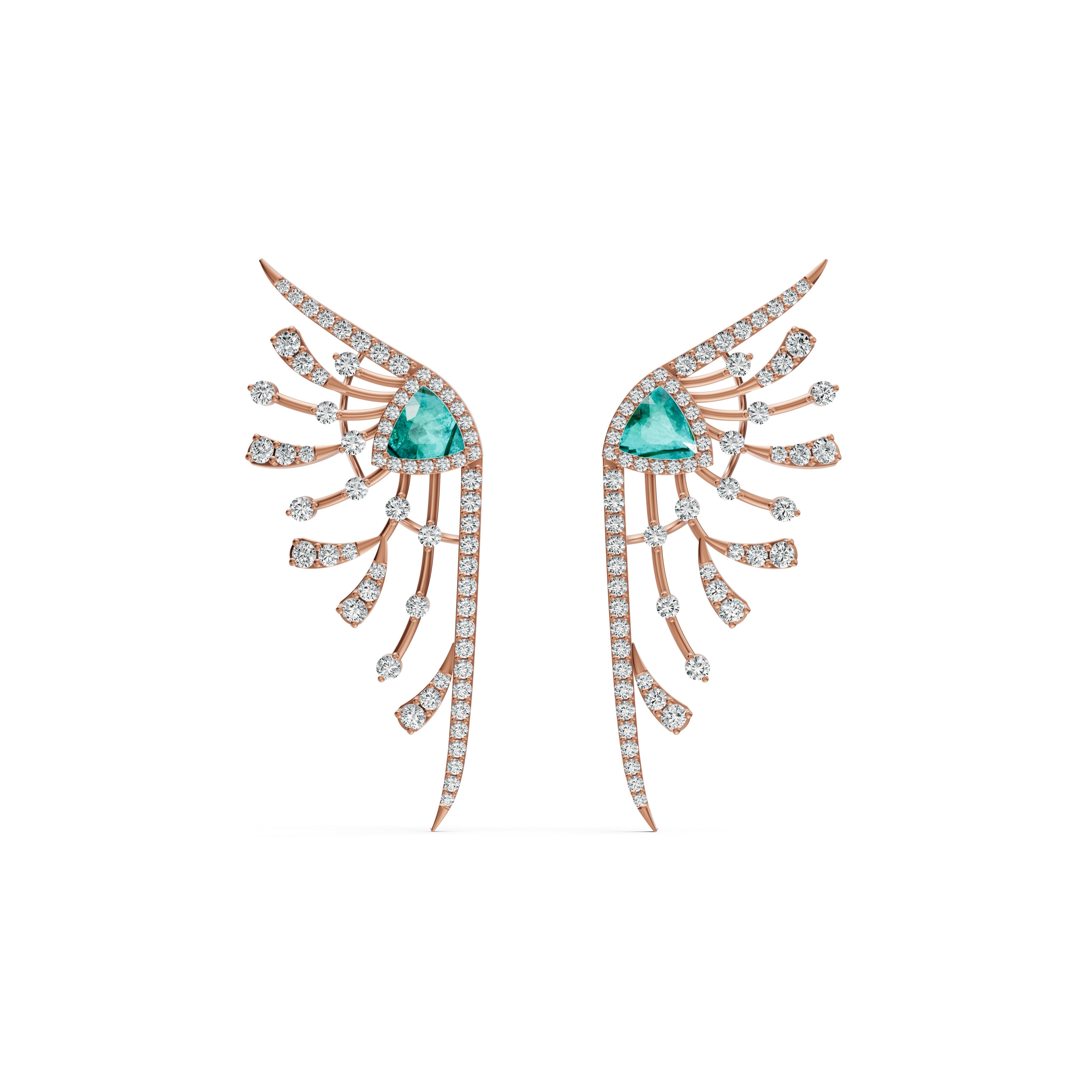 Flowy Butterfly Diamond Earrings