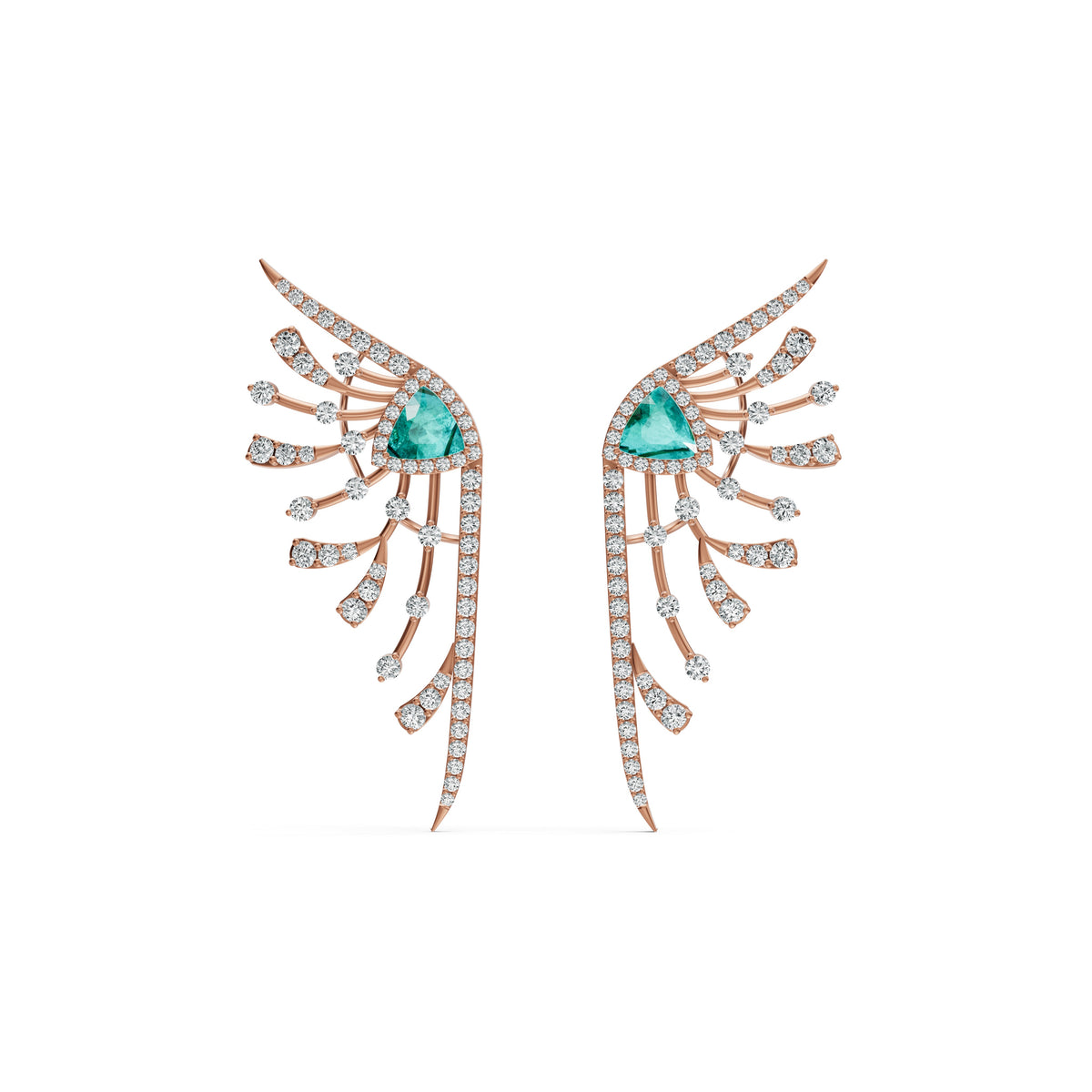 Flowy Butterfly Diamond Earrings