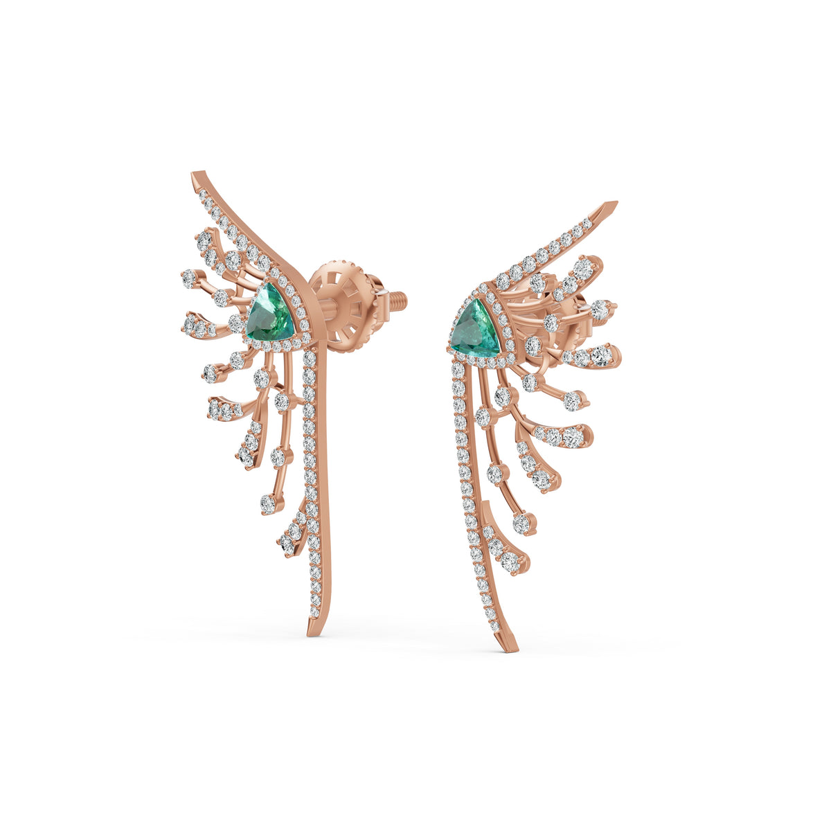 Flowy Butterfly Diamond Earrings