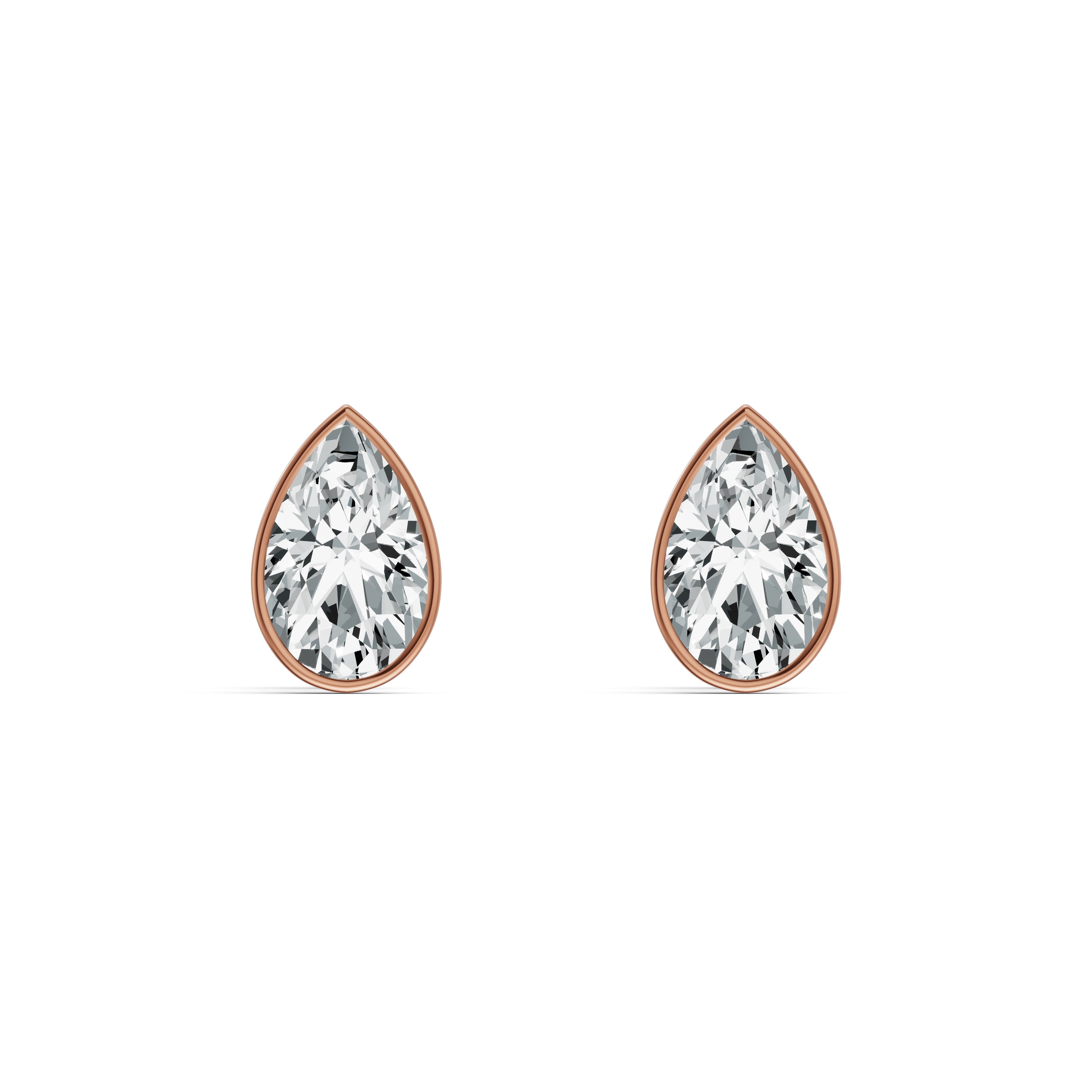 Lustre Pear Solitaire Stud Earrings