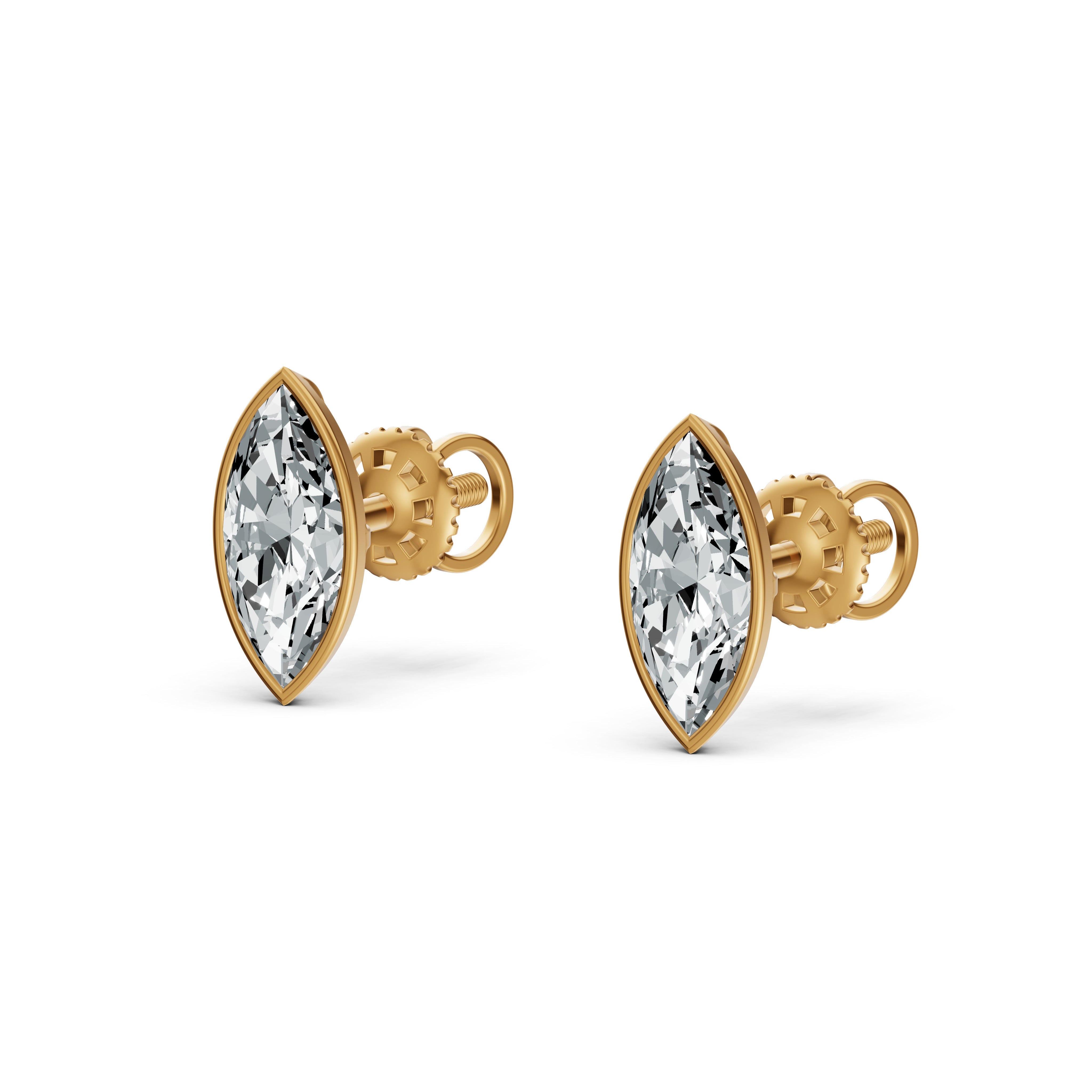 Poise Marquise Solitaire Stud Earrings