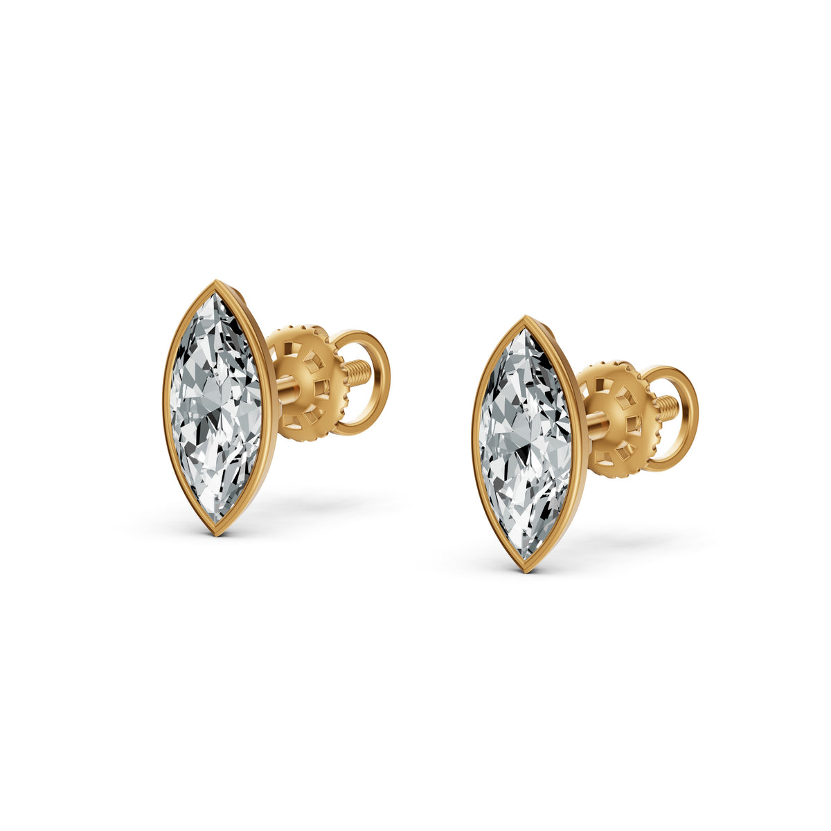 Poise Marquise Solitaire Stud Earrings
