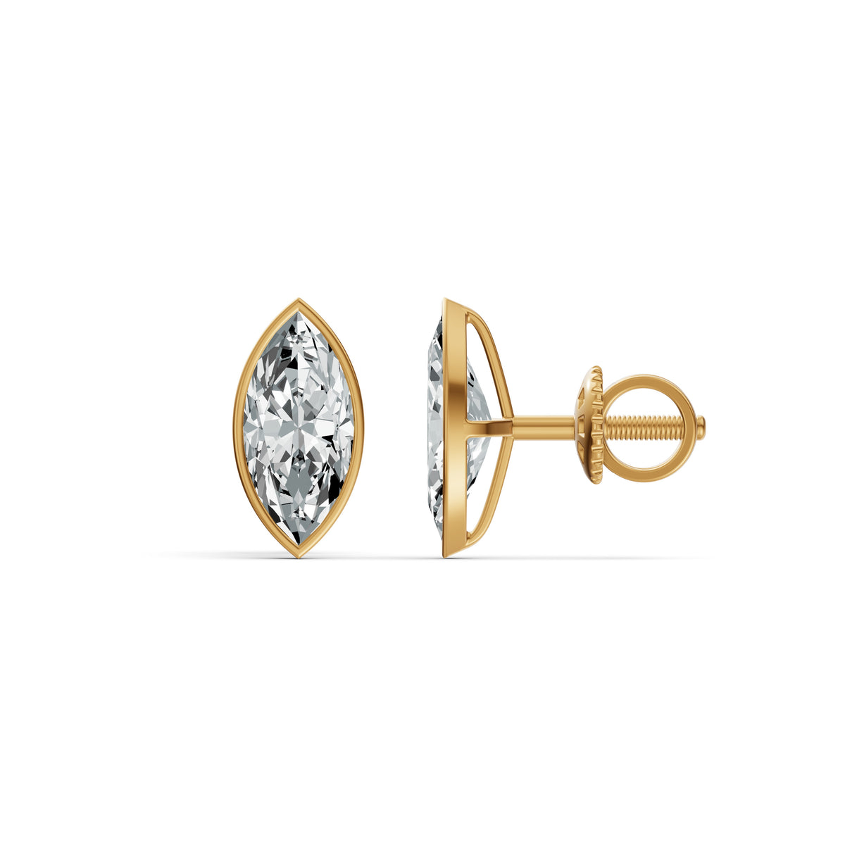 Poise Marquise Solitaire Stud Earrings