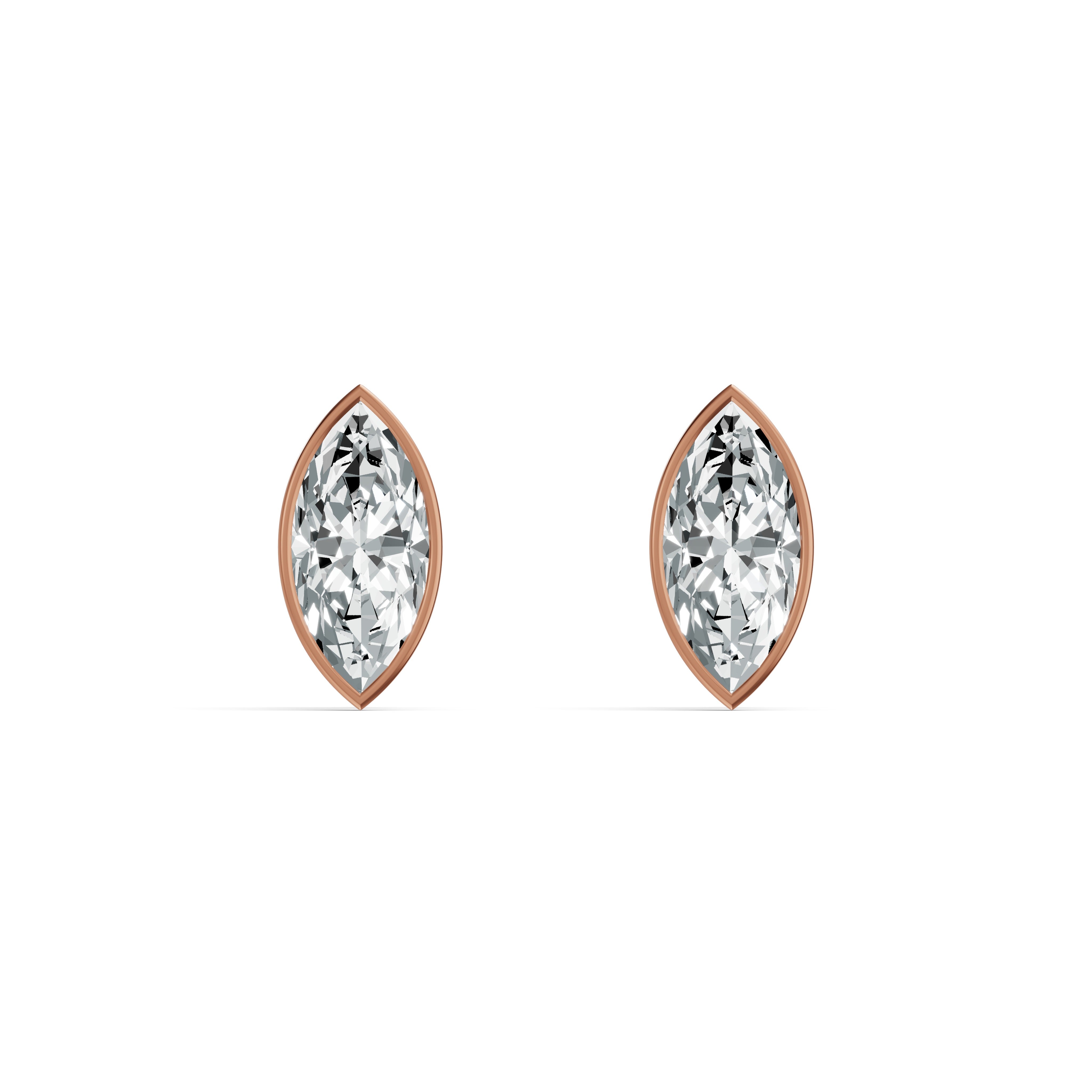 Poise Marquise Solitaire Stud Earrings