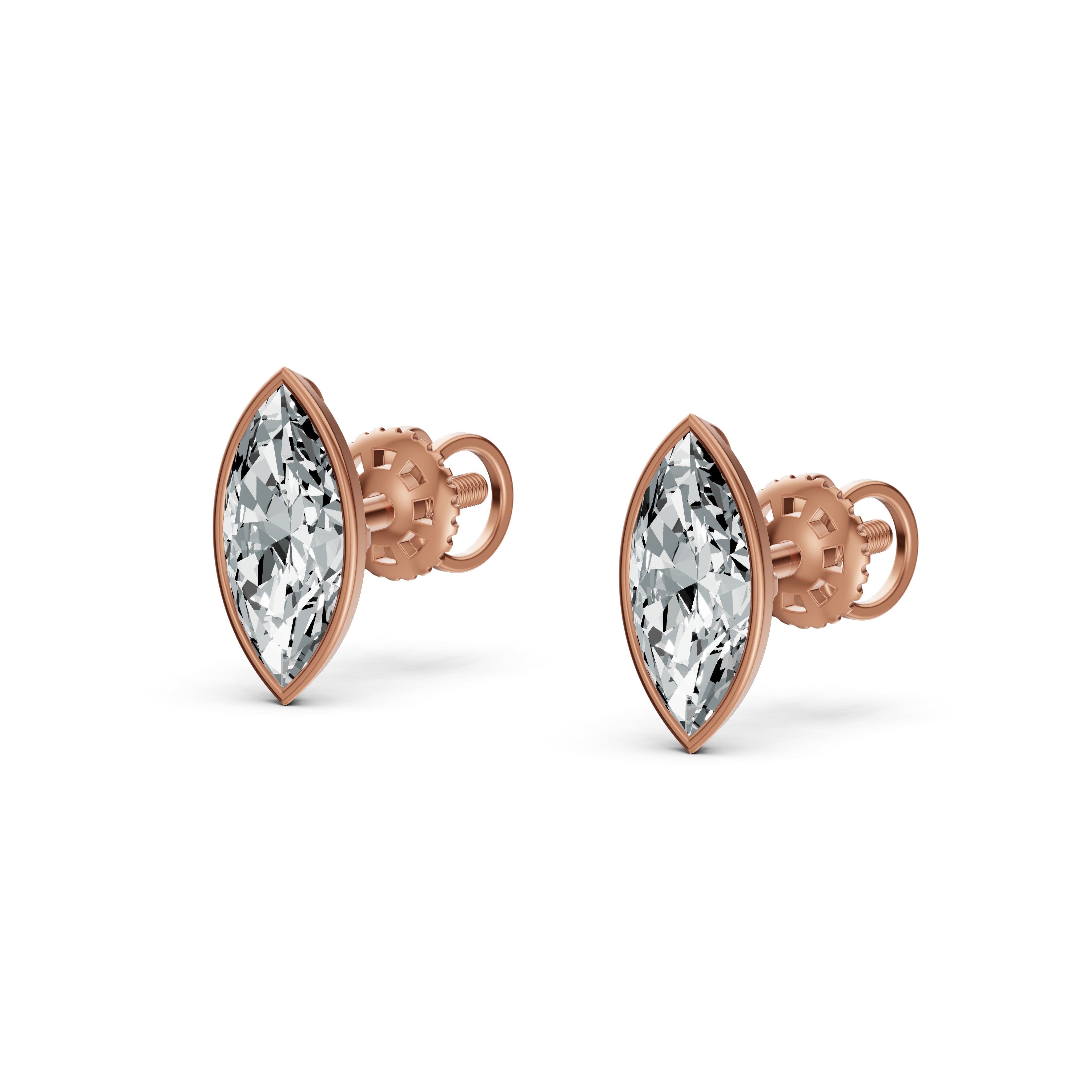Poise Marquise Solitaire Stud Earrings
