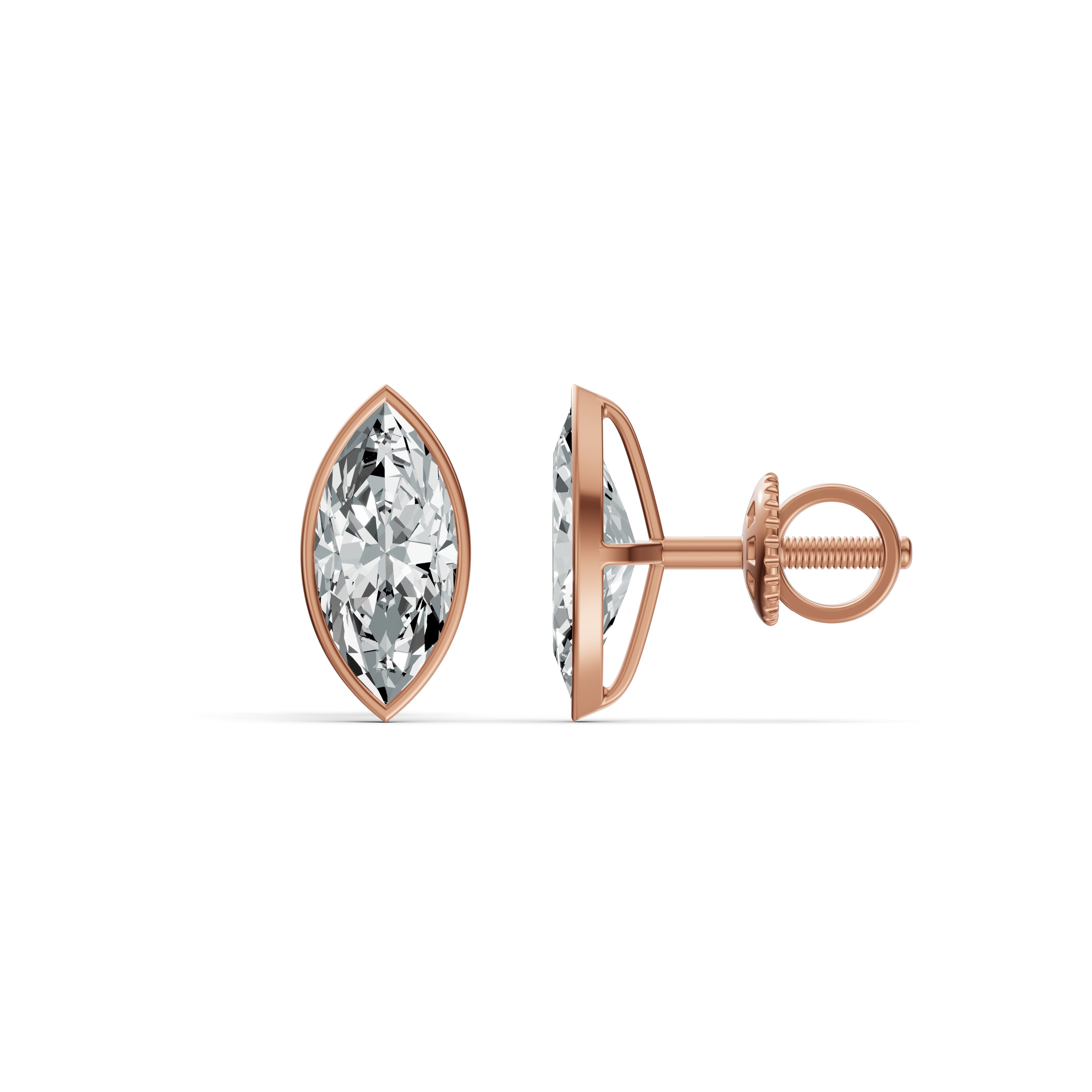 Poise Marquise Solitaire Stud Earrings