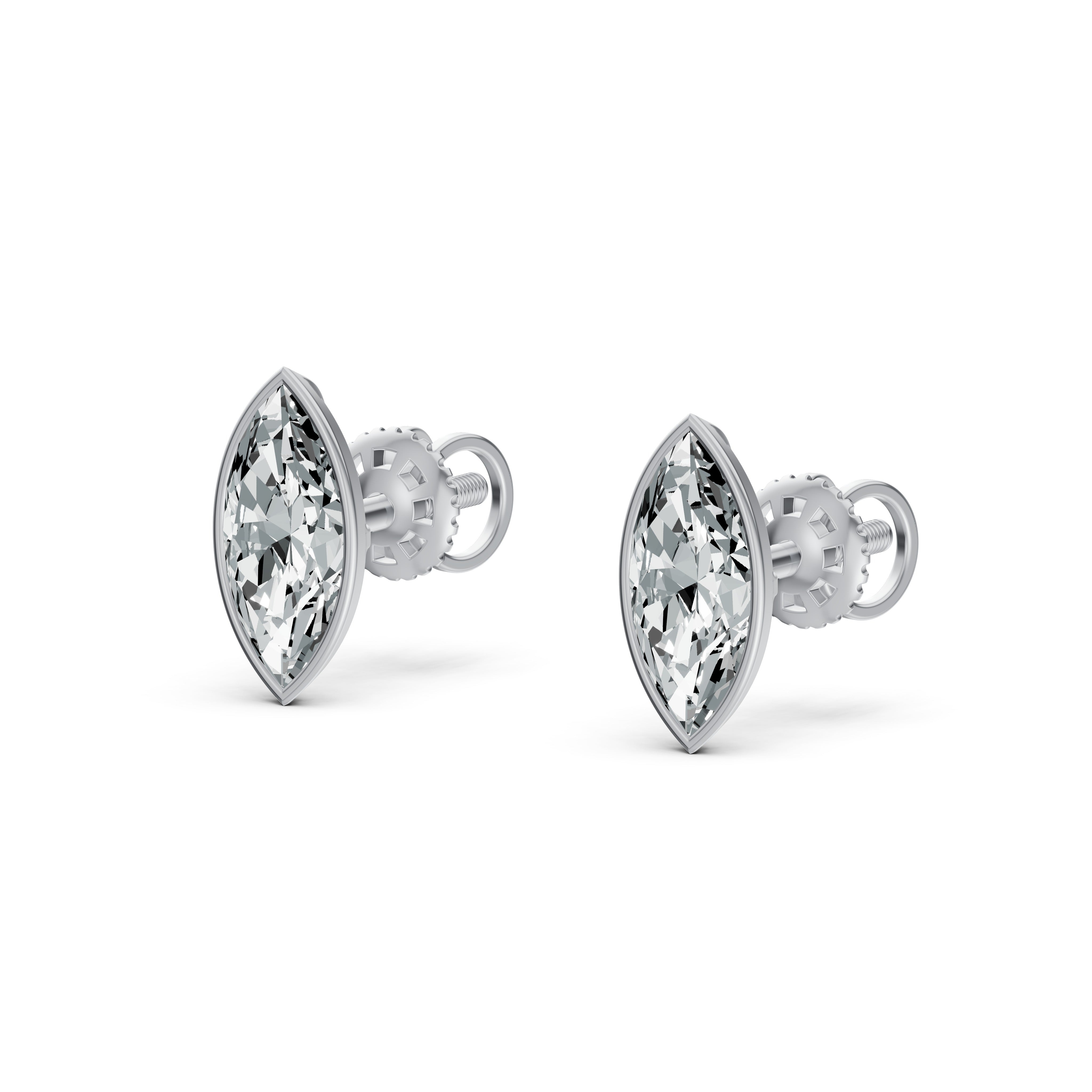 Poise Marquise Solitaire Stud Earrings