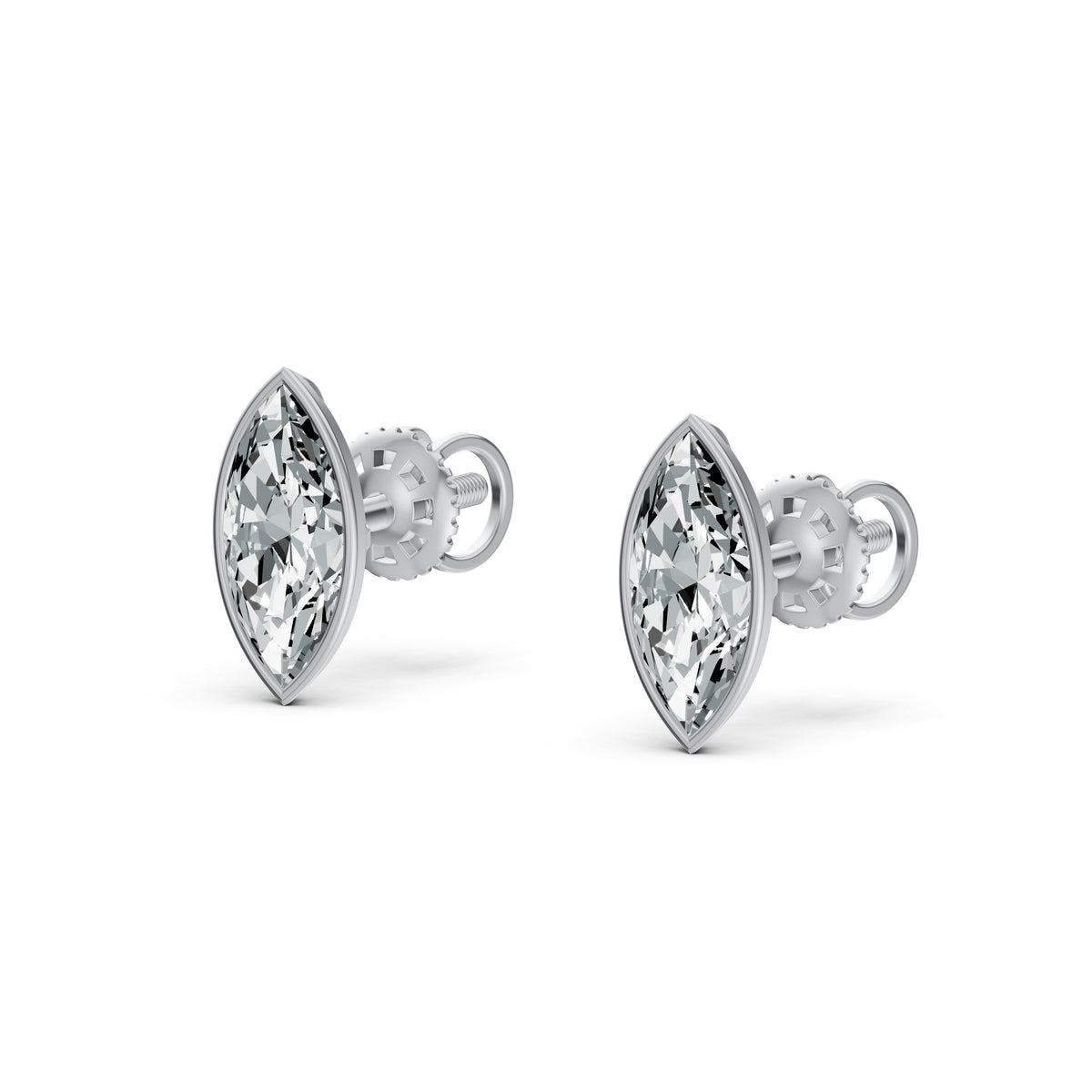 Poise Marquise Solitaire Stud Earrings