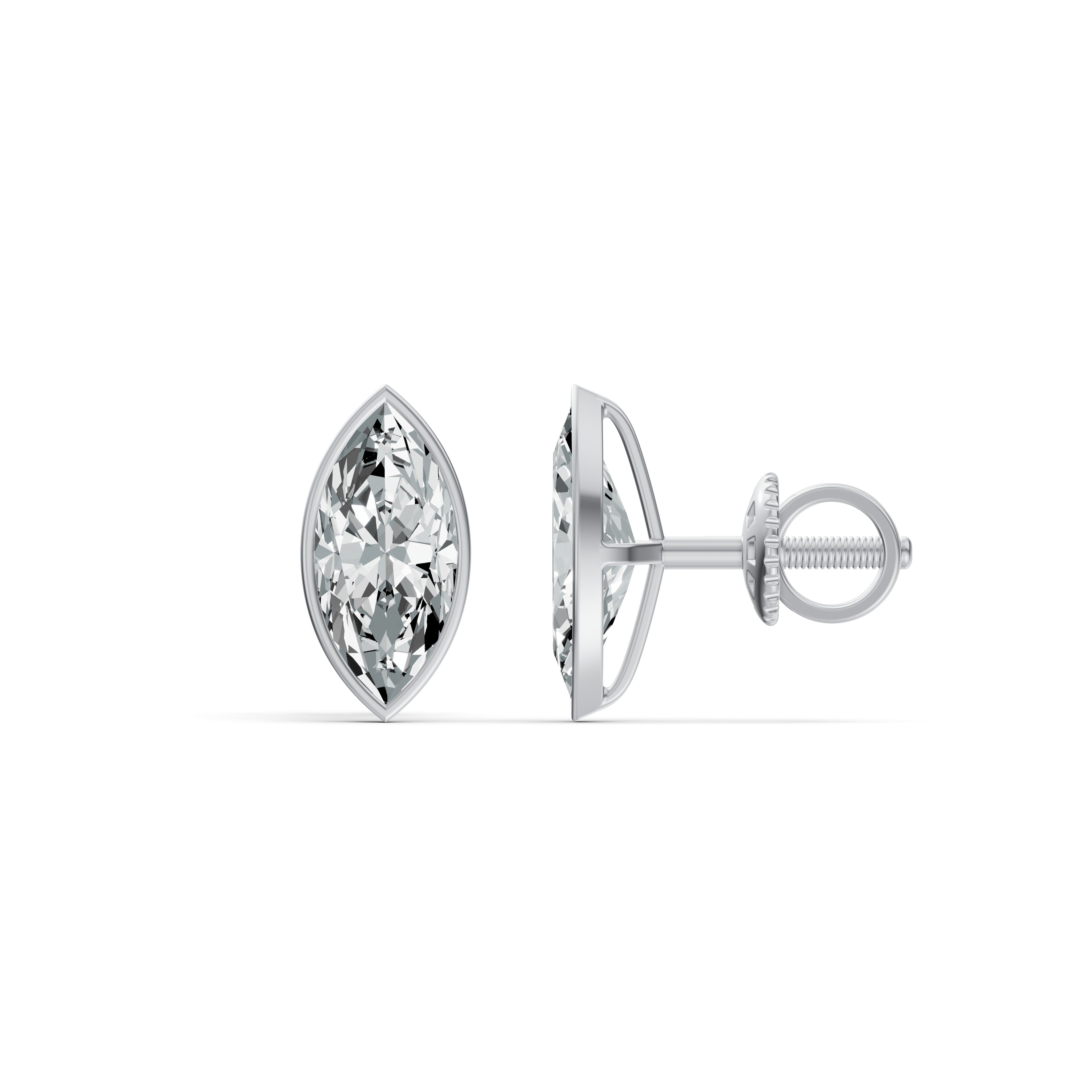 Poise Marquise Solitaire Stud Earrings