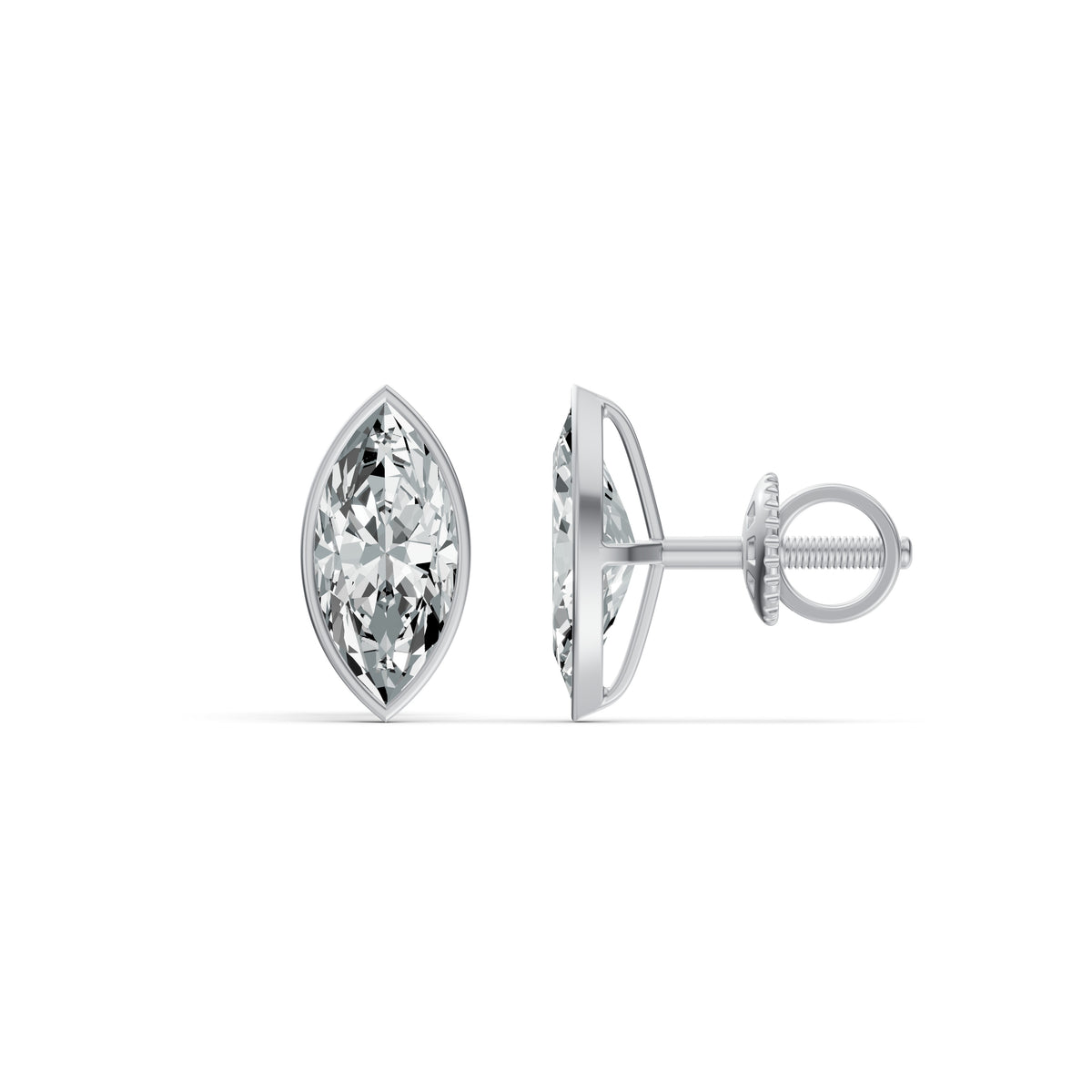 Poise Marquise Solitaire Stud Earrings