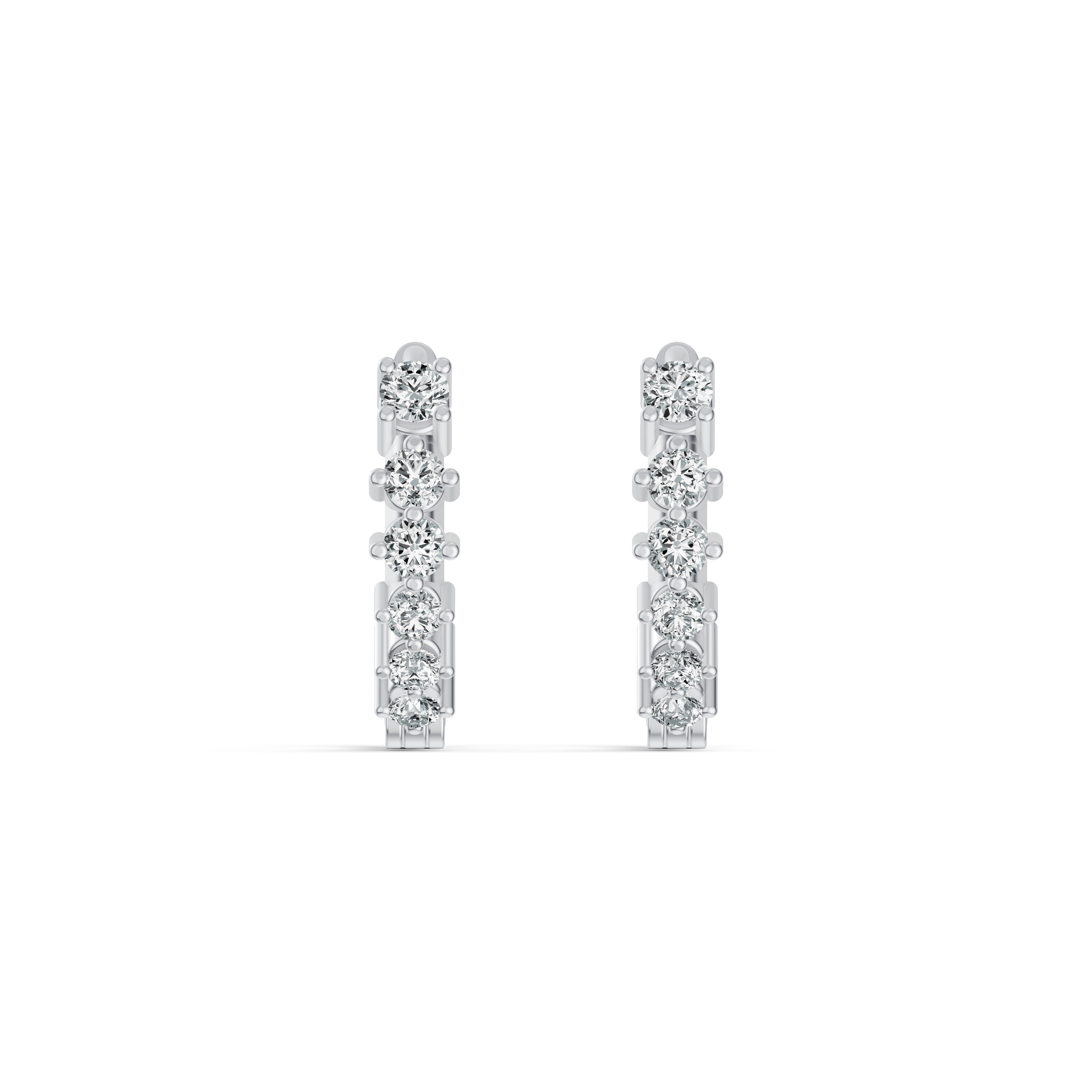 Diamond Hoop Earrings