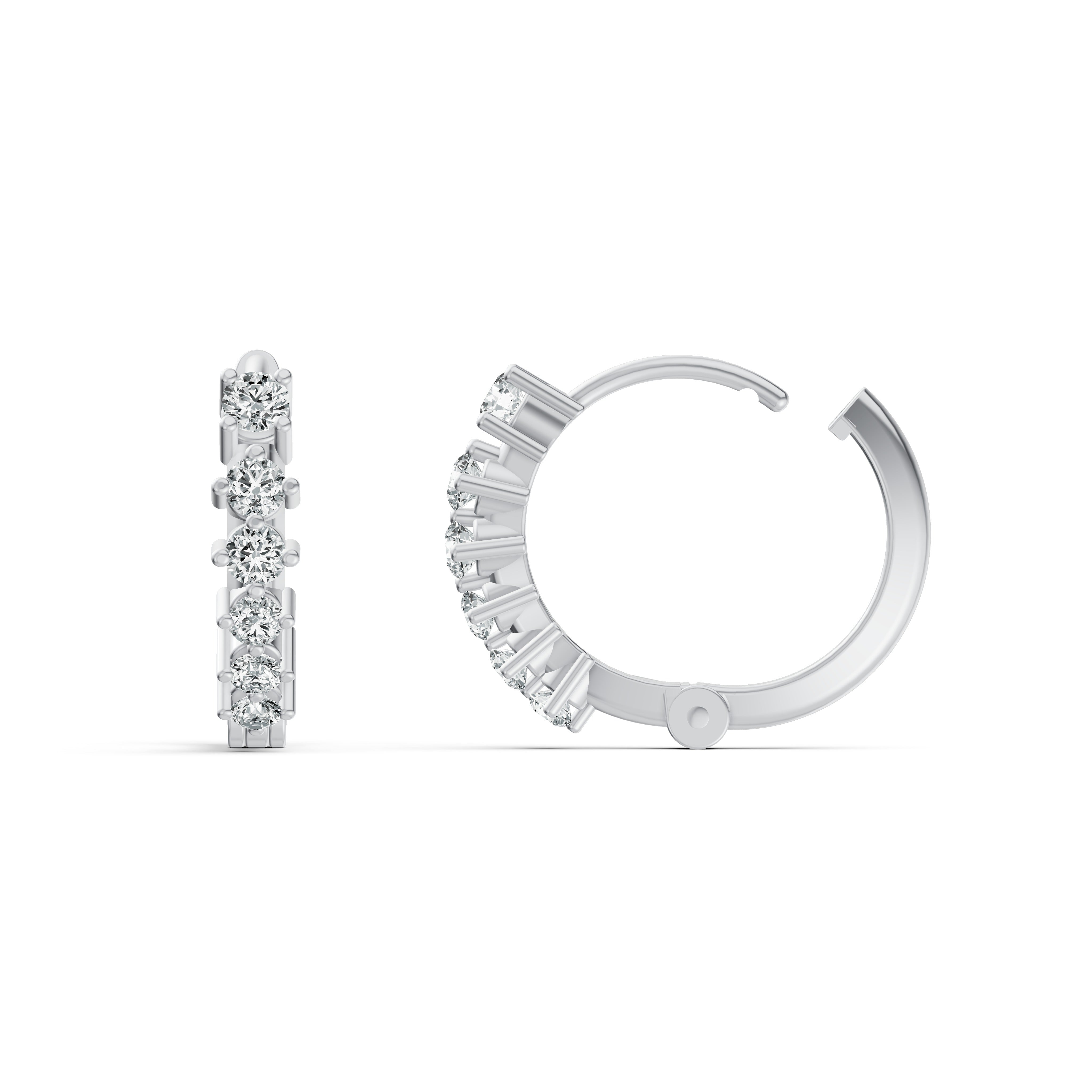 Diamond Hoop Earrings
