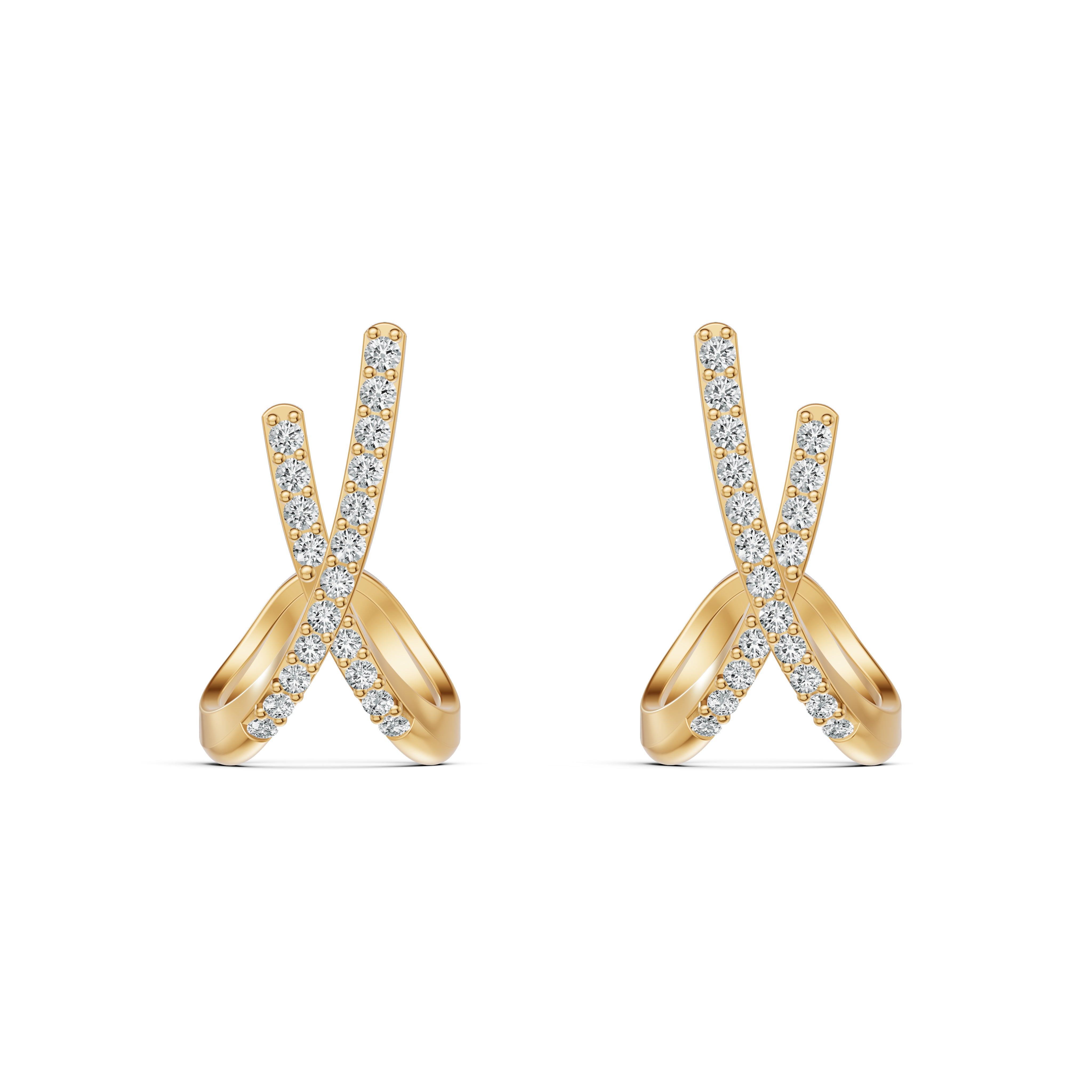 Crisscross Loop Diamond Earrings
