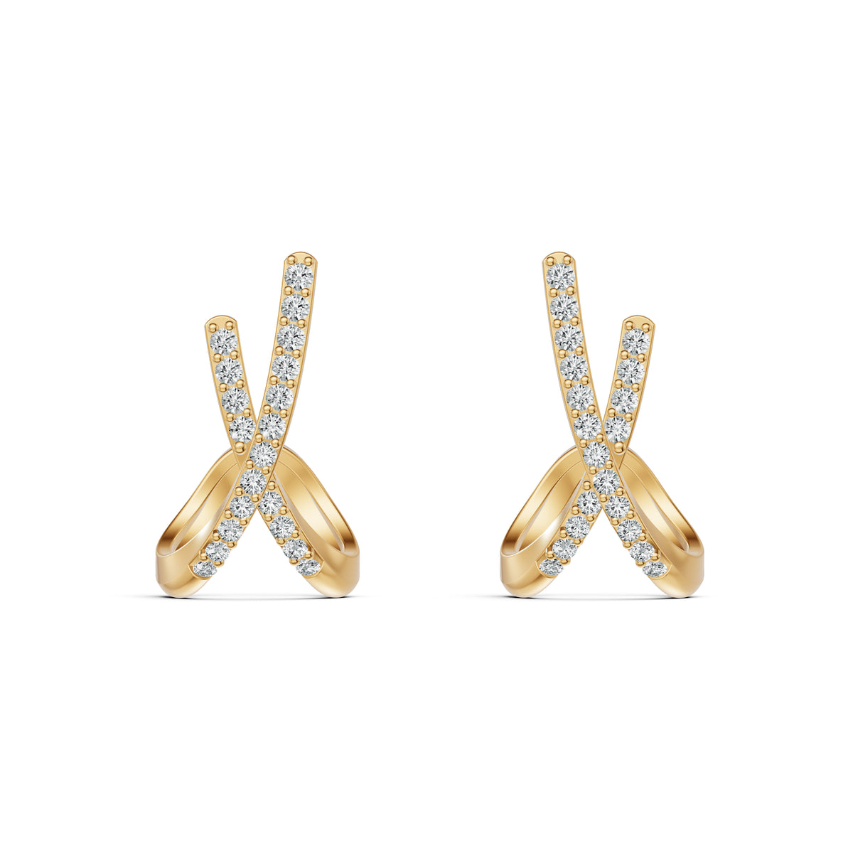 Crisscross Loop Diamond Earrings
