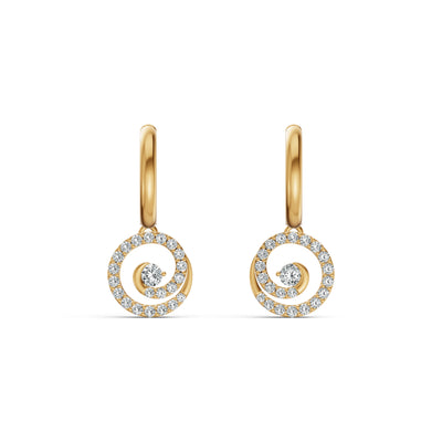 Encircled Orbit Diamond Stud Earrings