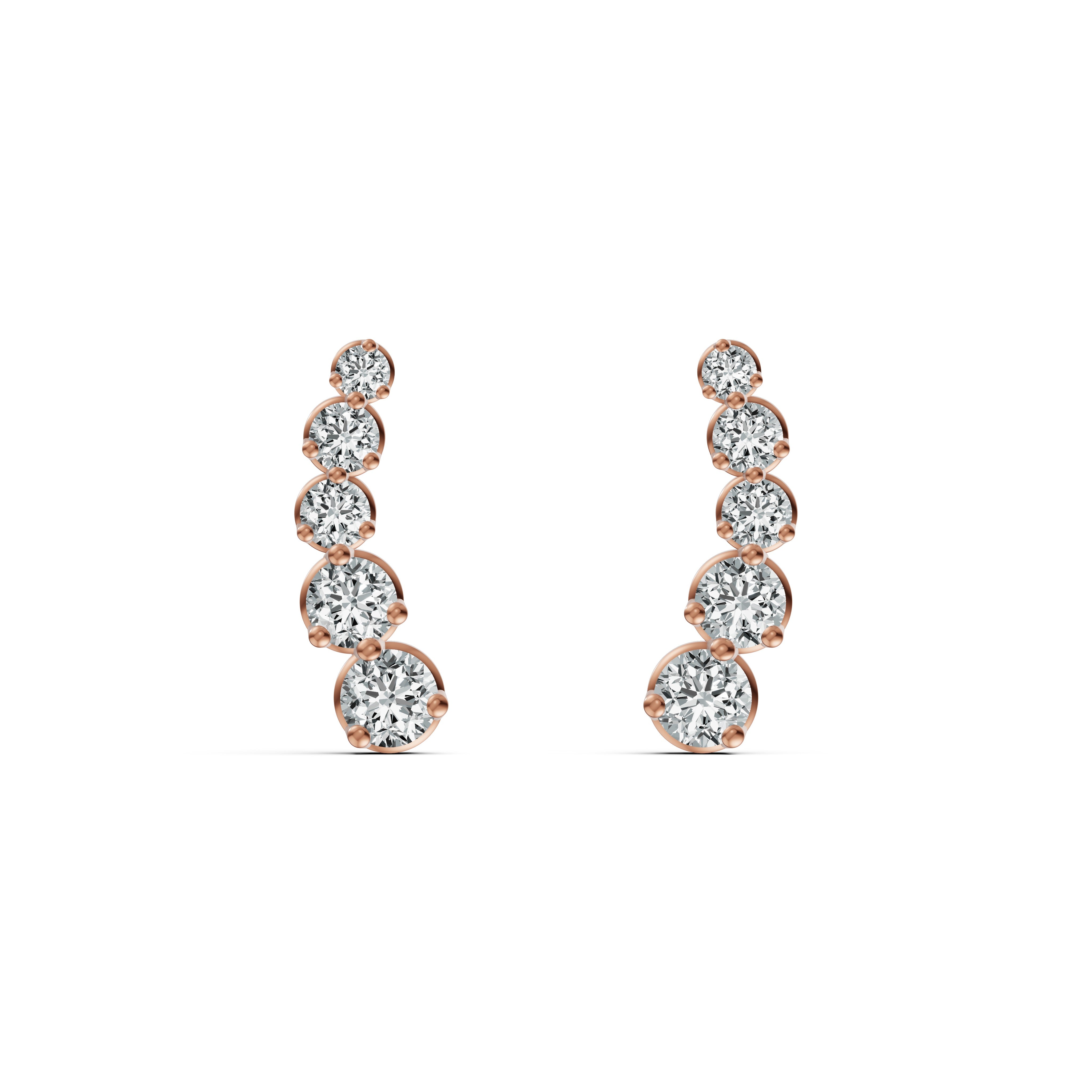 Radiant Cuff Diamond Earrings