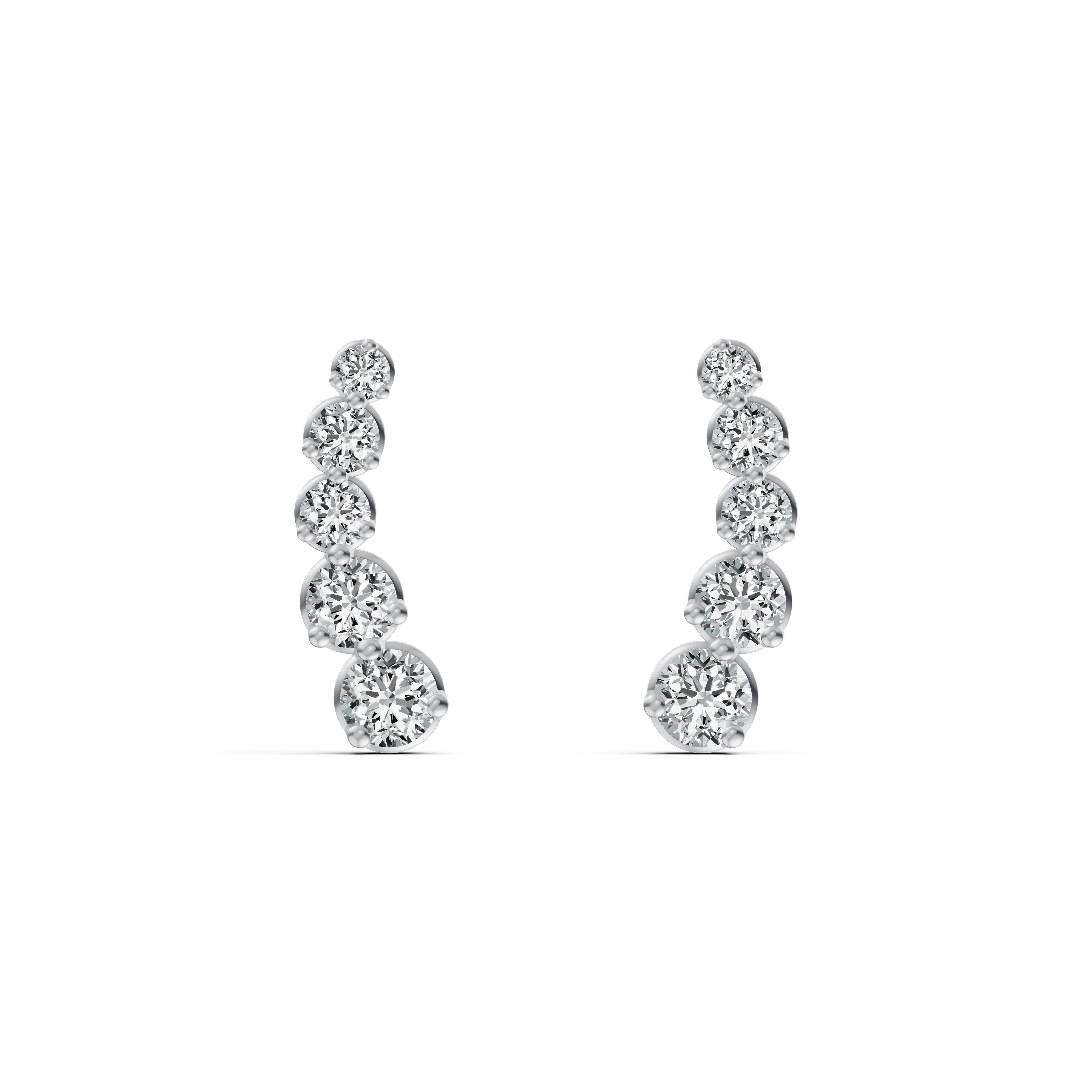 Radiant Cuff Diamond Earrings