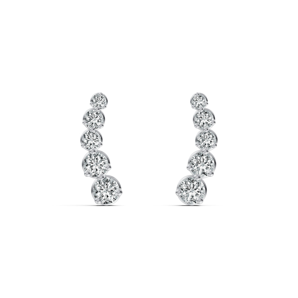 Radiant Cuff Diamond Earrings