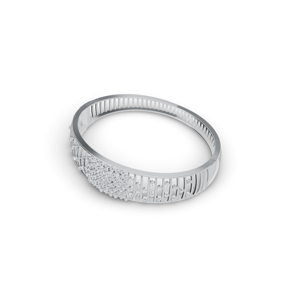 Cascading Diamonds Mesh Bracelet
