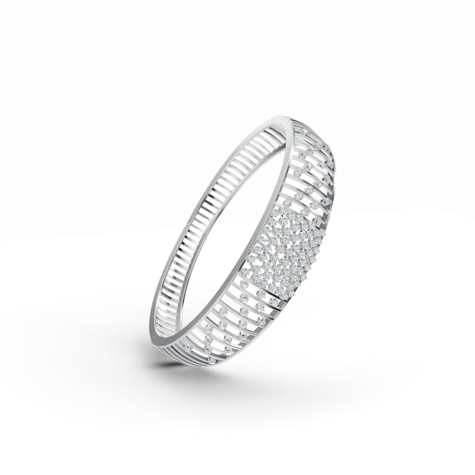 Cascading Diamonds Mesh Bracelet