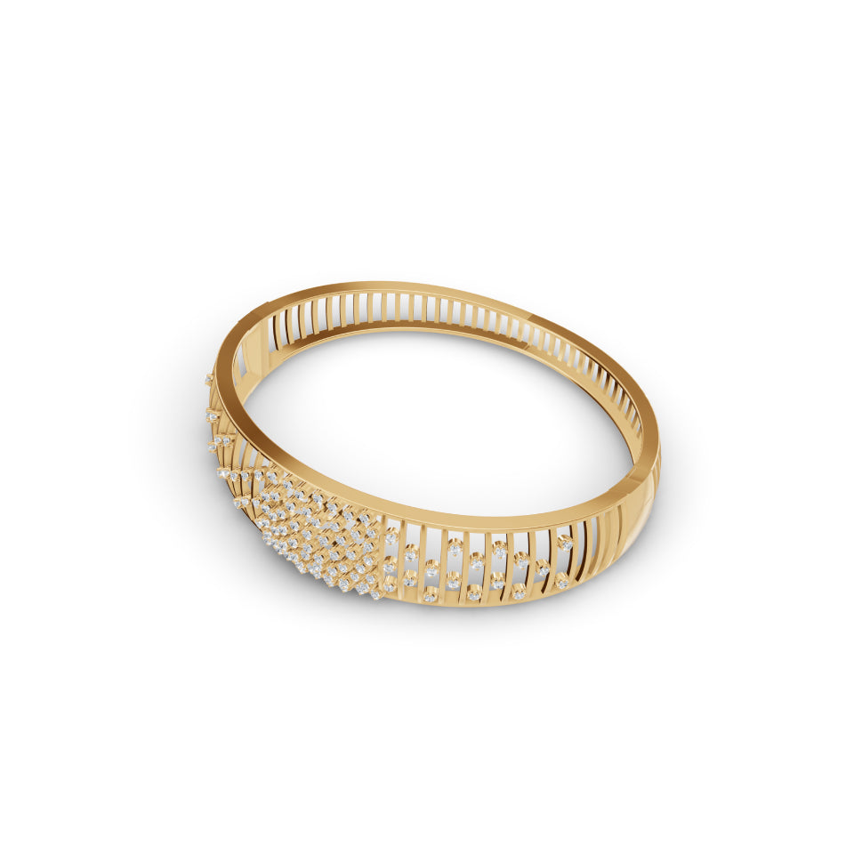 Cascading Diamonds Mesh Bracelet