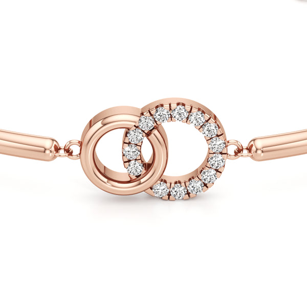 Interlinked Circles Diamond Bracelet