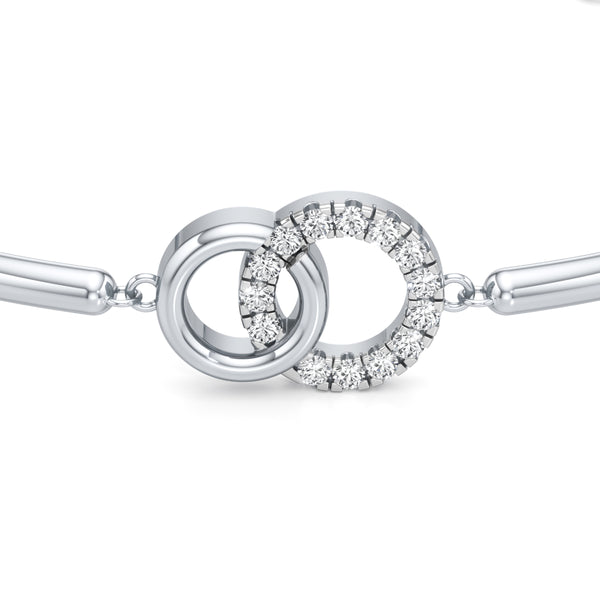 Interlinked Circles Diamond Bracelet