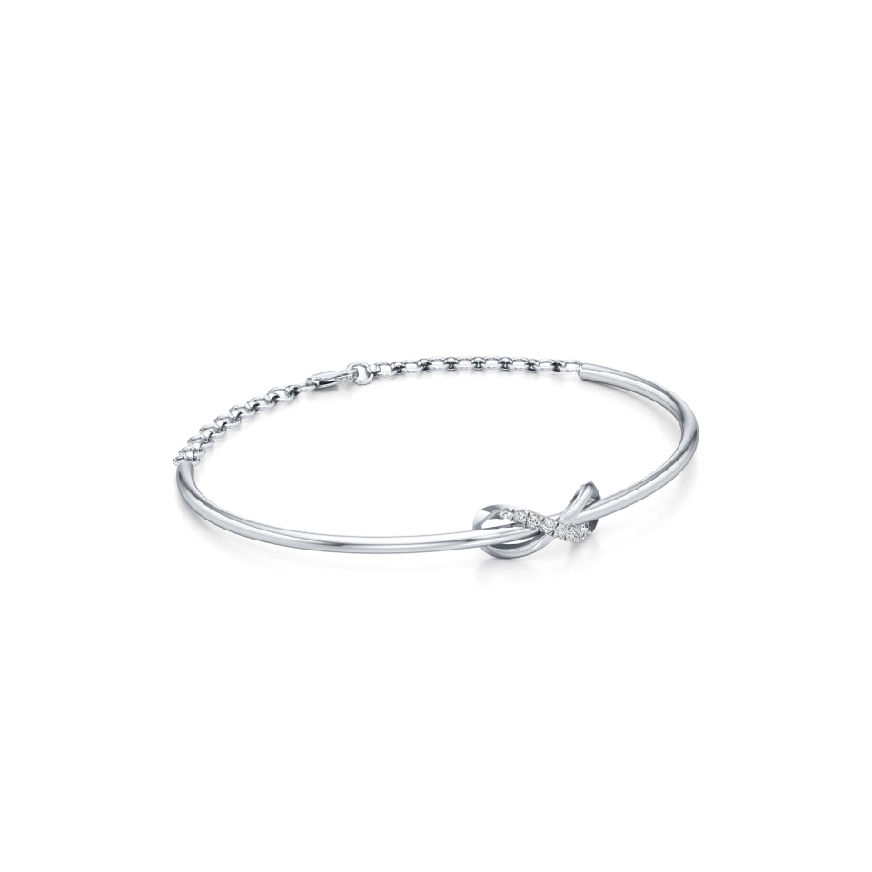 Infinite Love Knot Diamond Bracelet