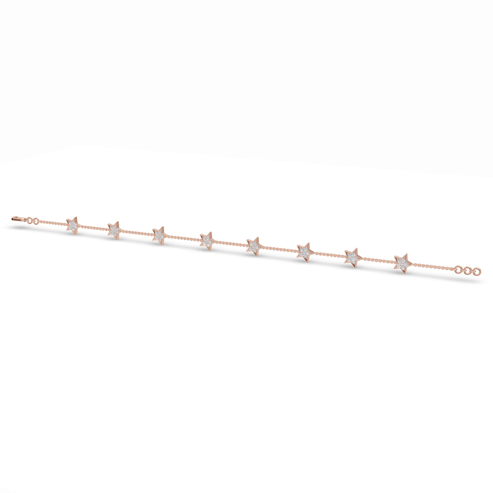5-Star Lustrous Diamond Bracelet