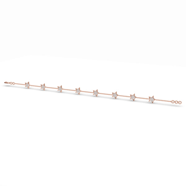 5-Star Lustrous Diamond Bracelet