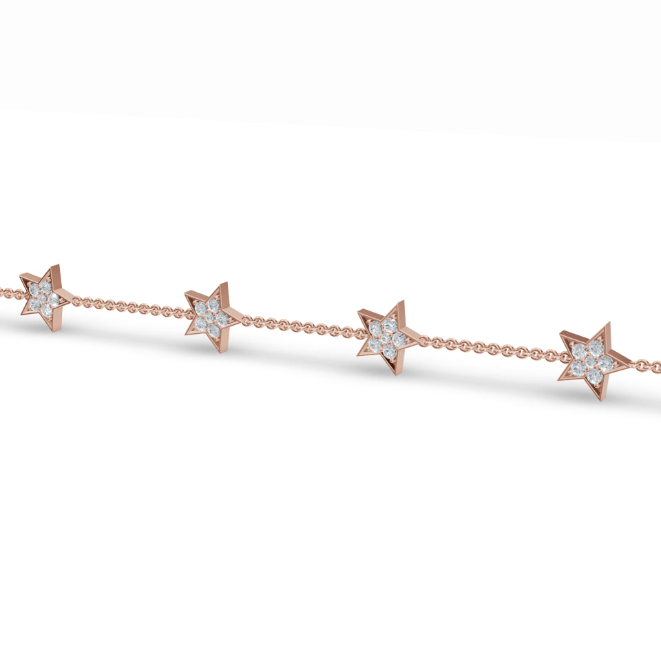 5-Star Lustrous Diamond Bracelet